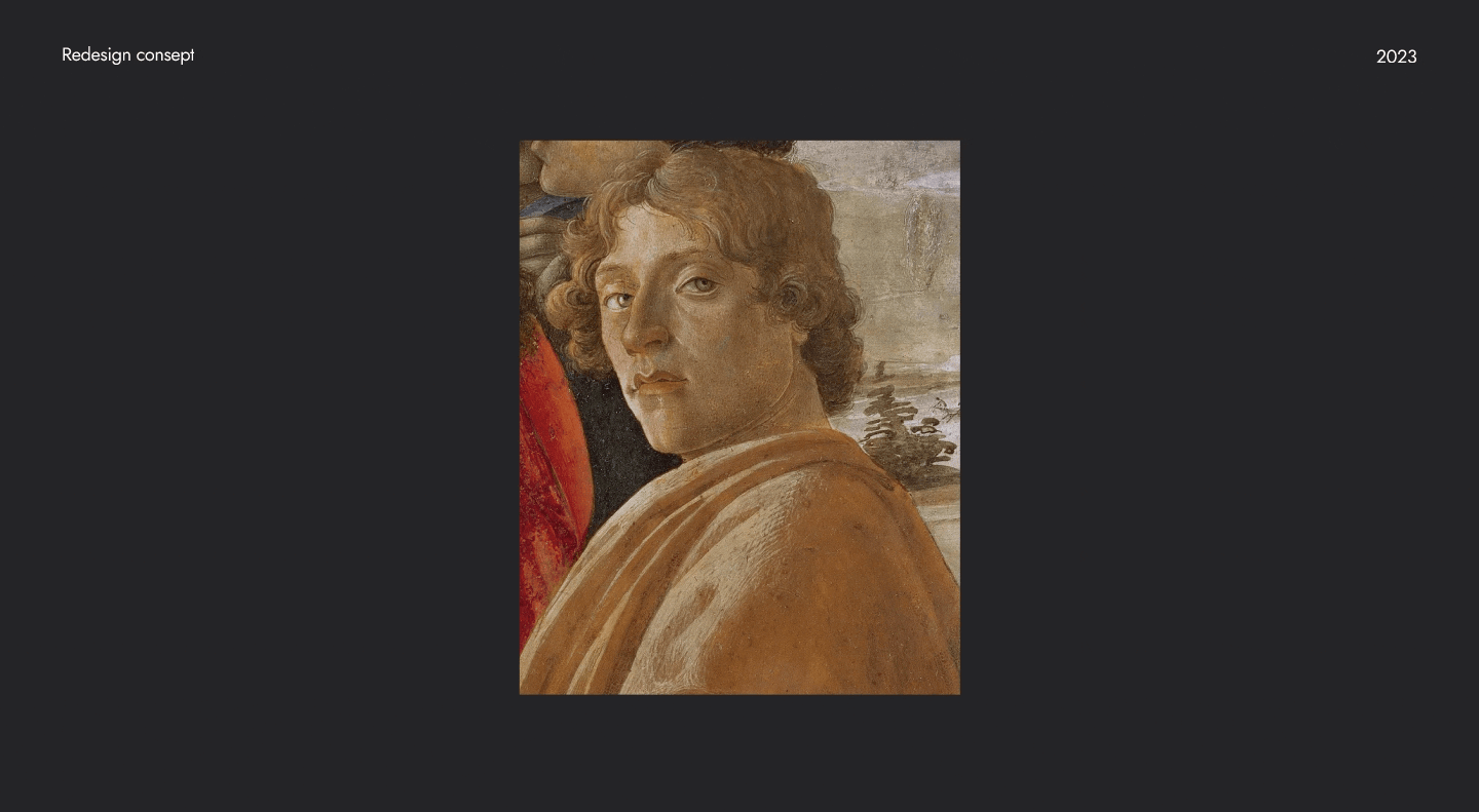 Sandro Botticelli / Redesign concept — Изображение №1 — Интерфейсы на Dprofile