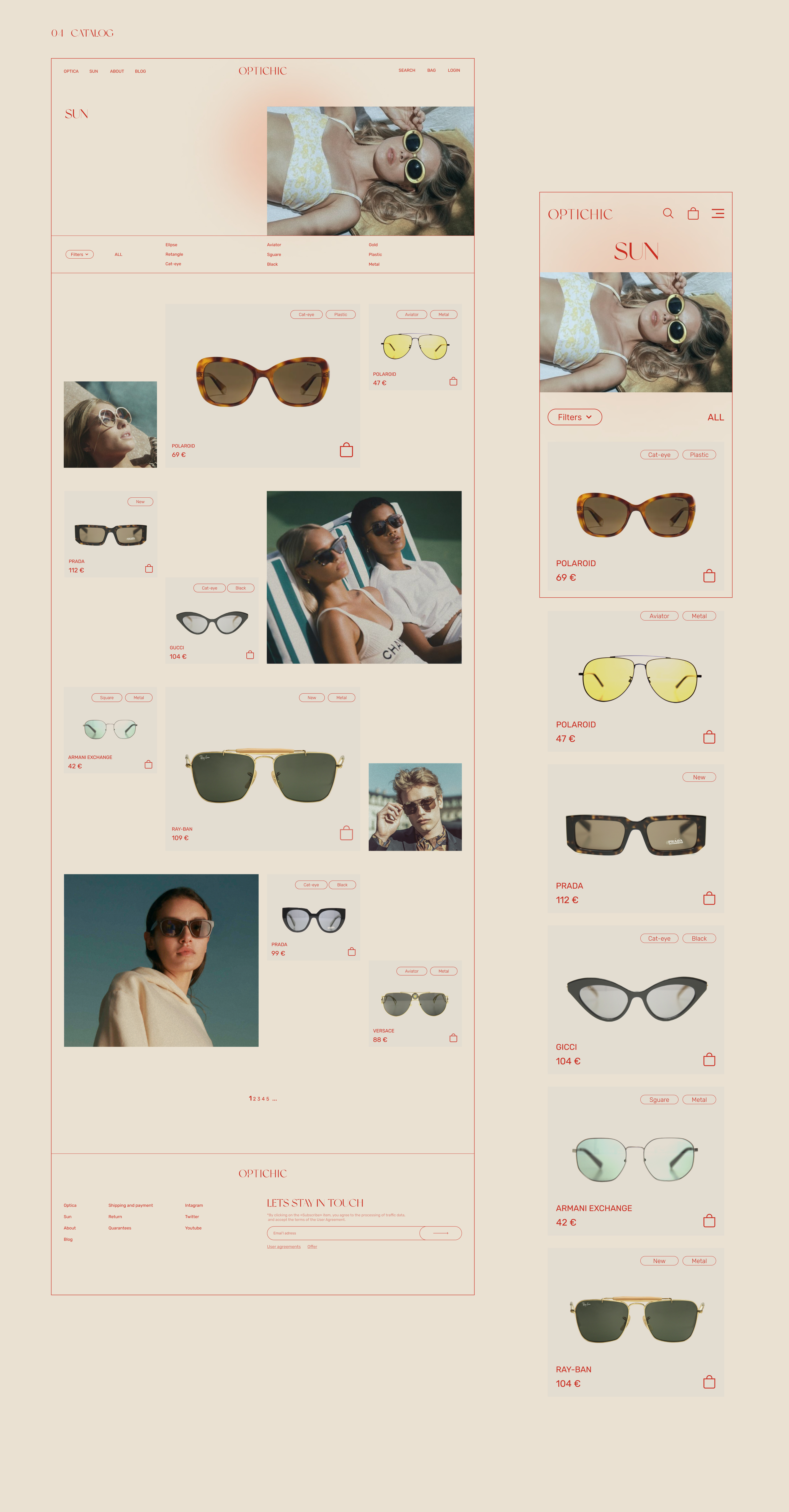Concept Glasses Store — Изображение №3 — Интерфейсы, Брендинг на Dprofile