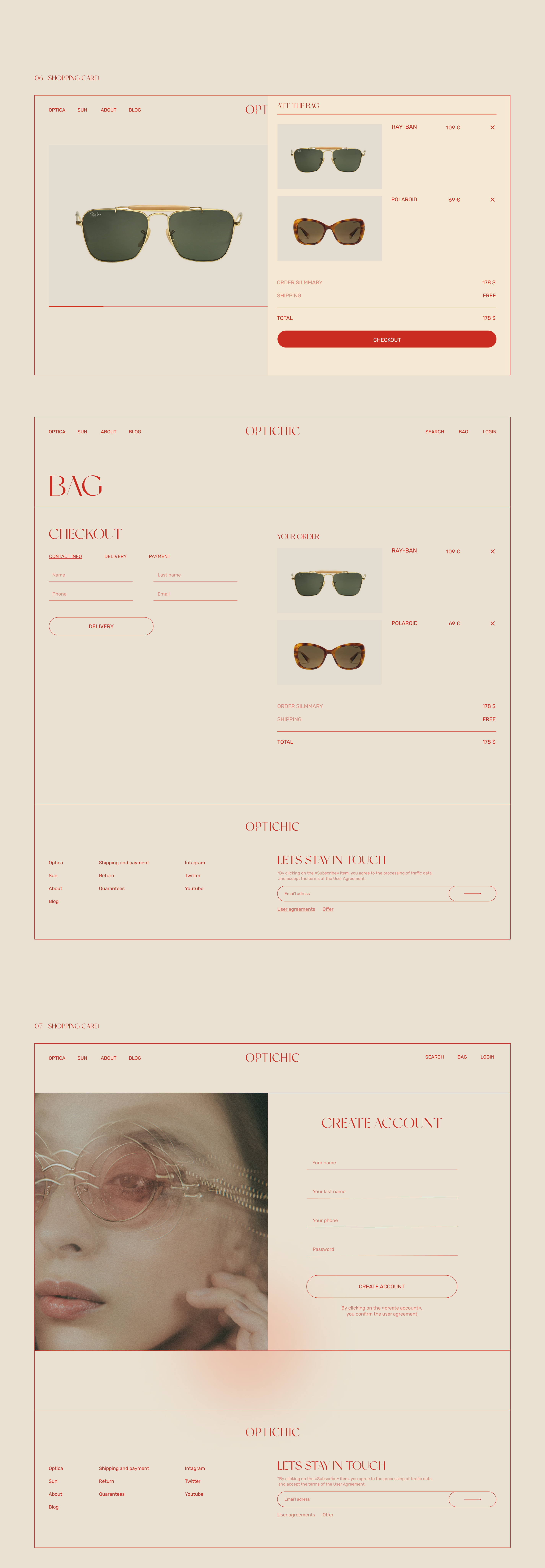 Concept Glasses Store — Изображение №5 — Интерфейсы, Брендинг на Dprofile