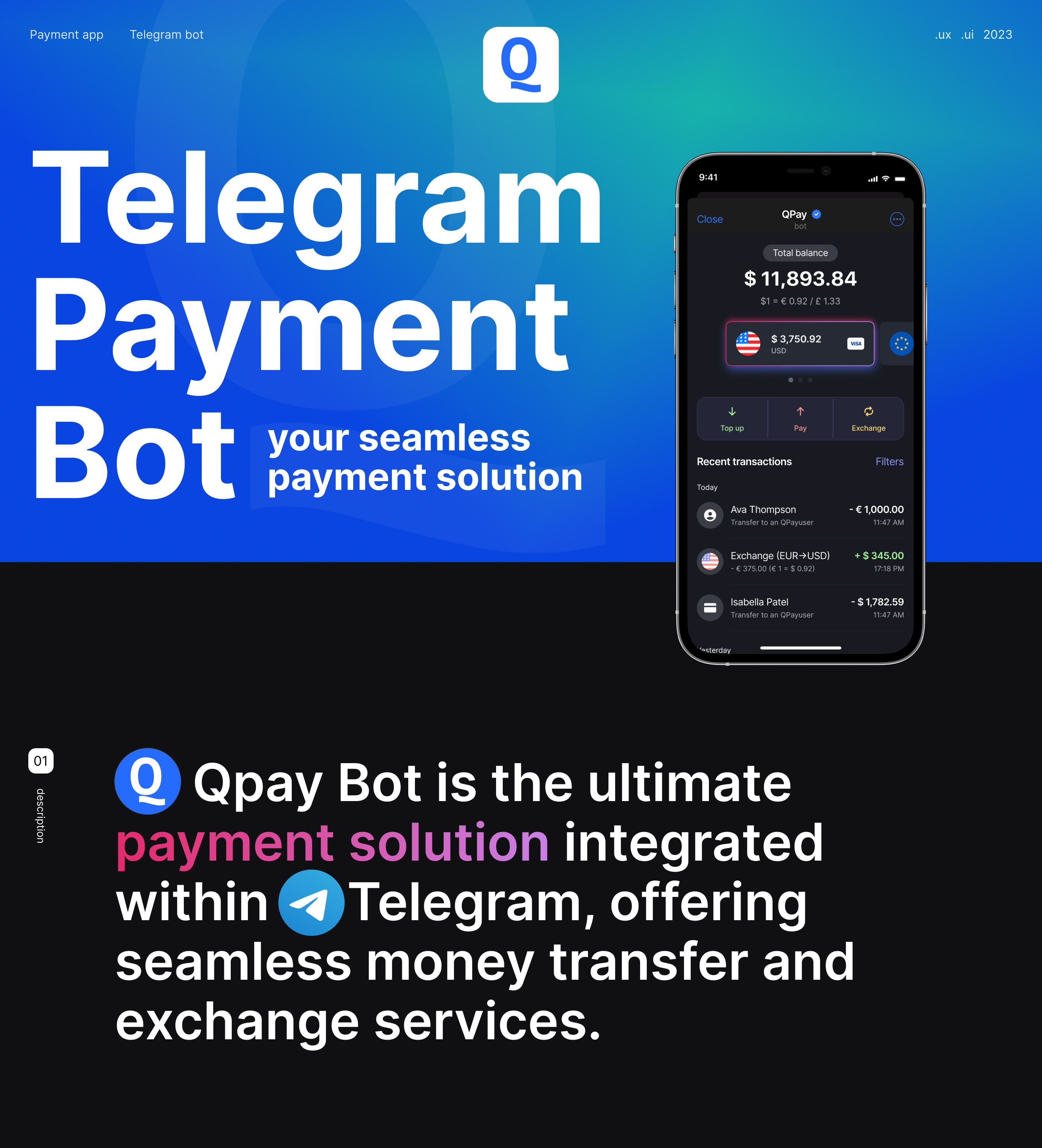 UX/UI Telegram payment bot — Изображение №1 — Интерфейсы, Анимация на Dprofile
