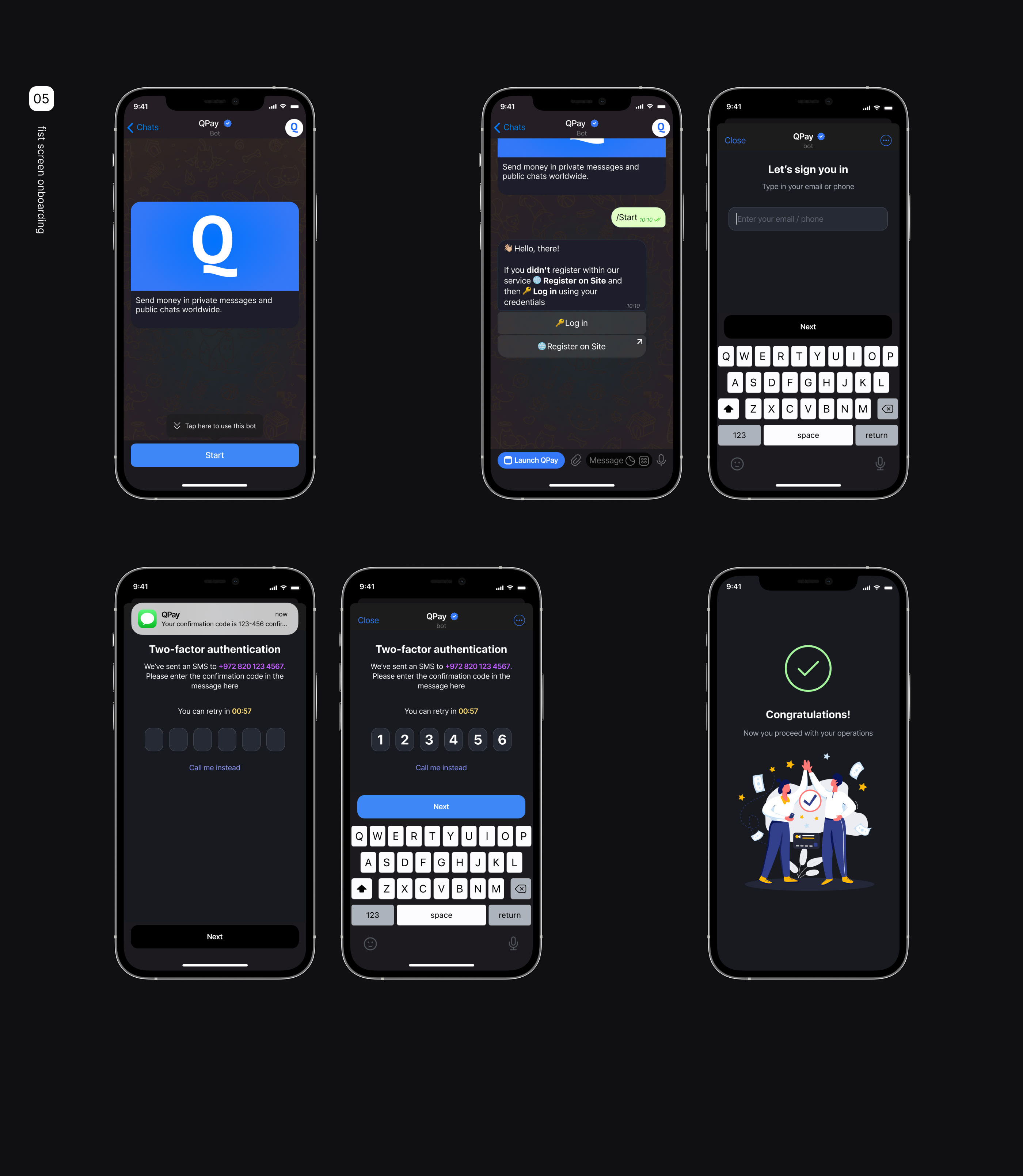 UX/UI Telegram payment bot — Изображение №4 — Интерфейсы, Анимация на Dprofile