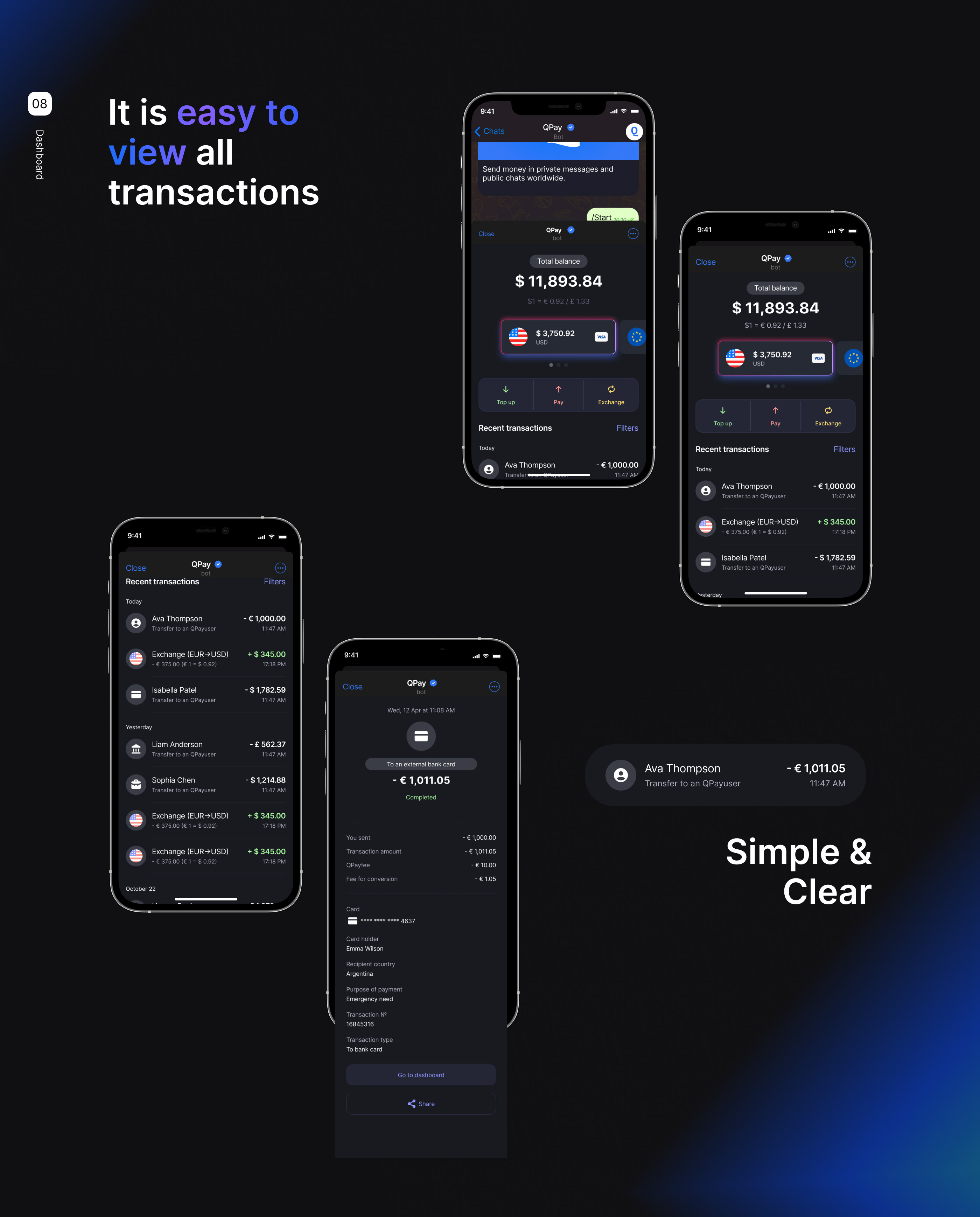 UX/UI Telegram payment bot — Изображение №7 — Интерфейсы, Анимация на Dprofile