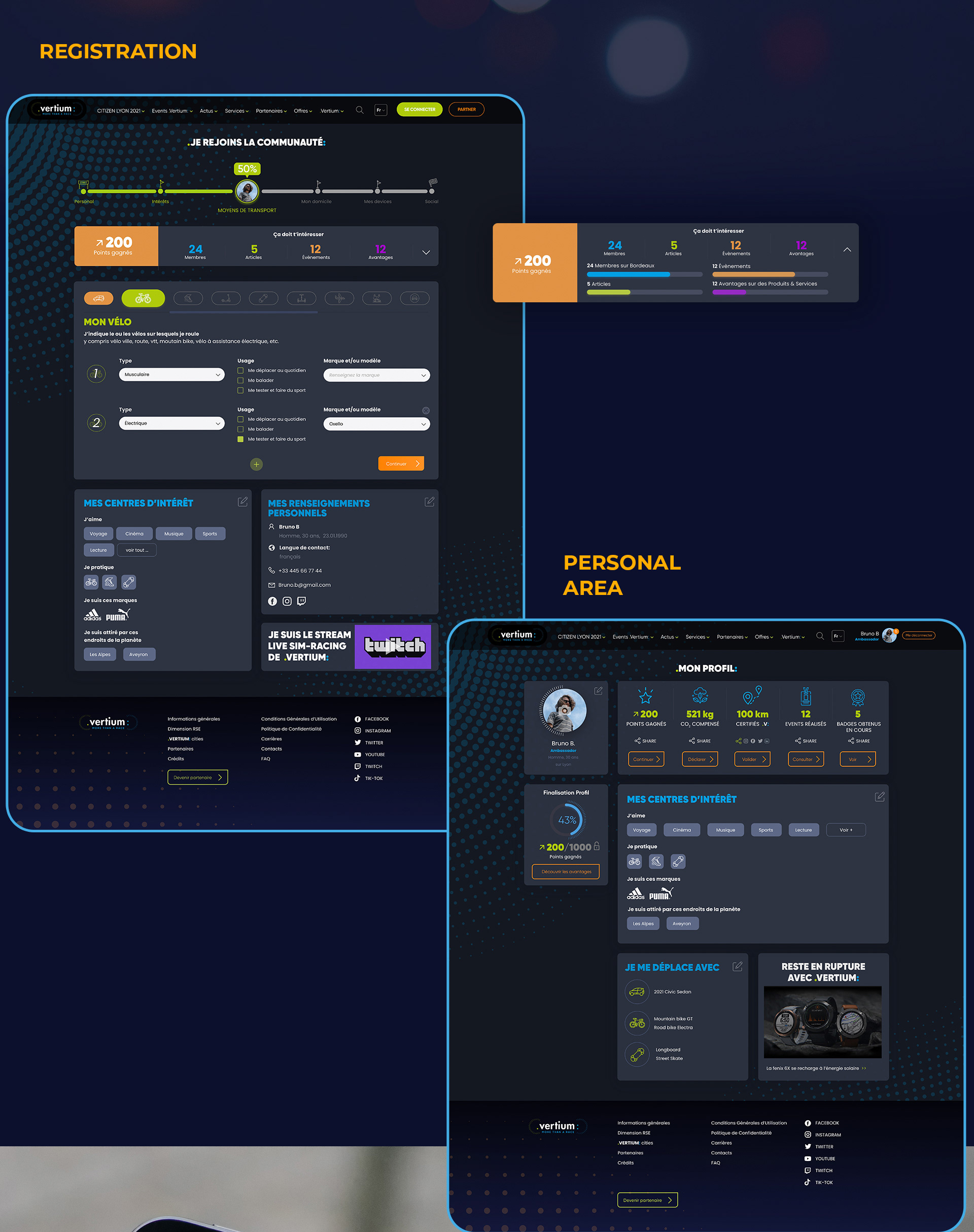 Interface and Web design for Vertium Race — Изображение №7 — Интерфейсы, Графика на Dprofile