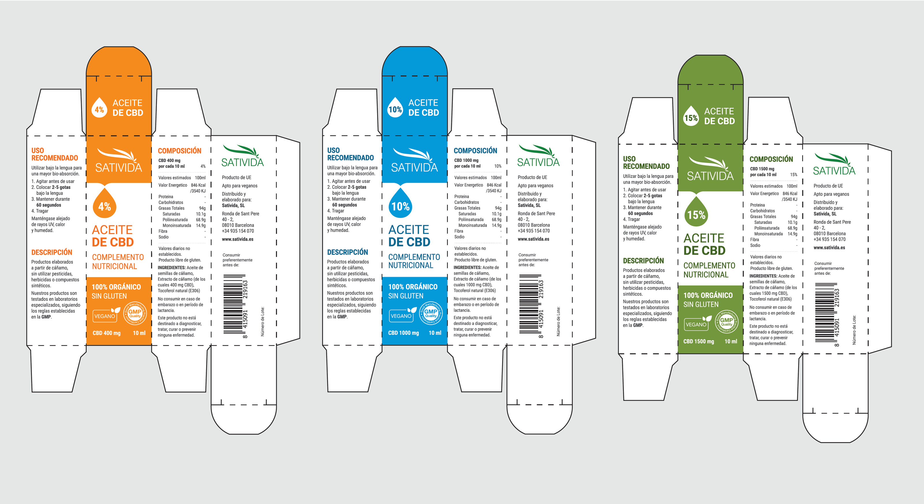 Sativida CBD Oil package design — Изображение №4 — Брендинг, Графика на Dprofile