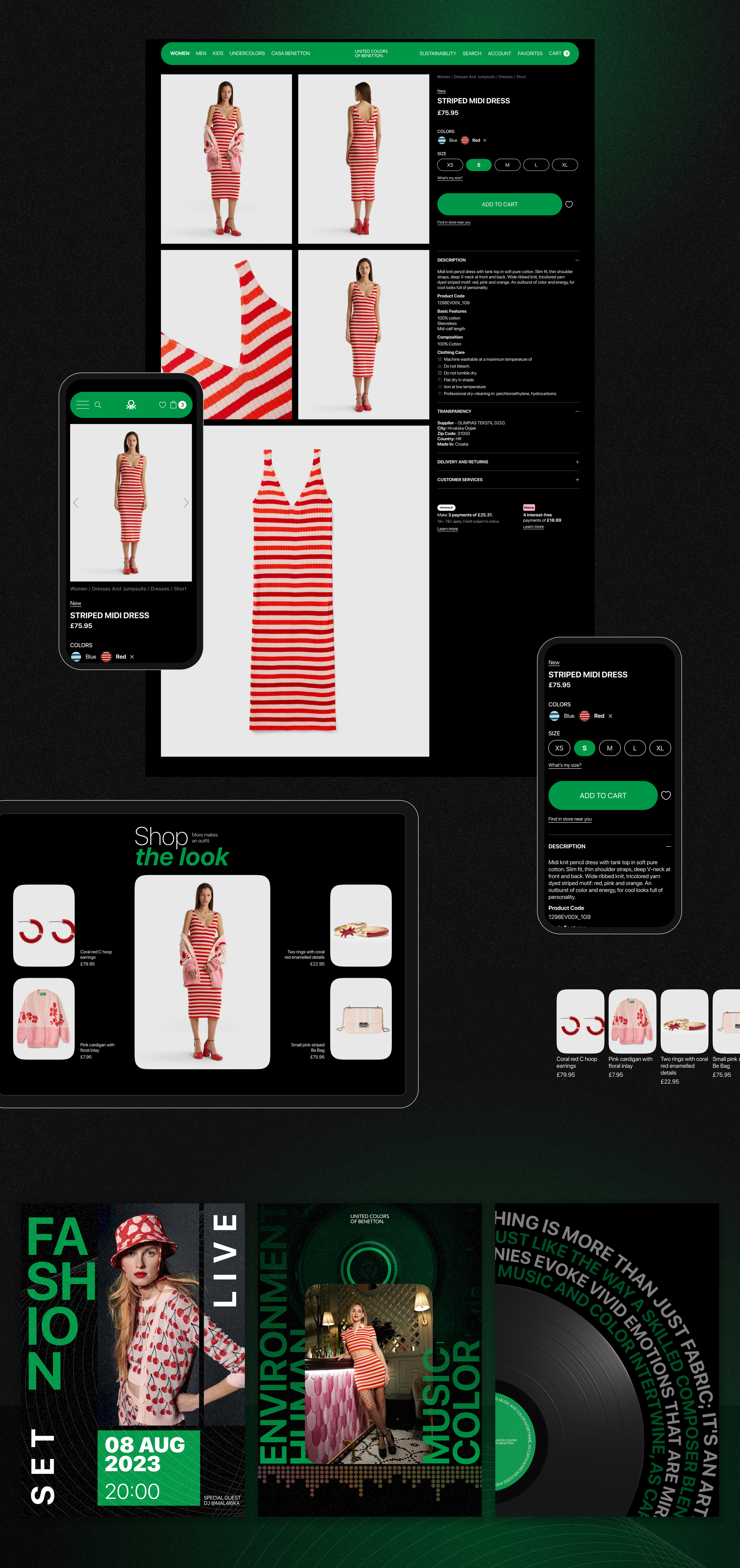 Benetton | E-commerce Redesign Concept UX/UI — Изображение №5 — Интерфейсы, Анимация на Dprofile