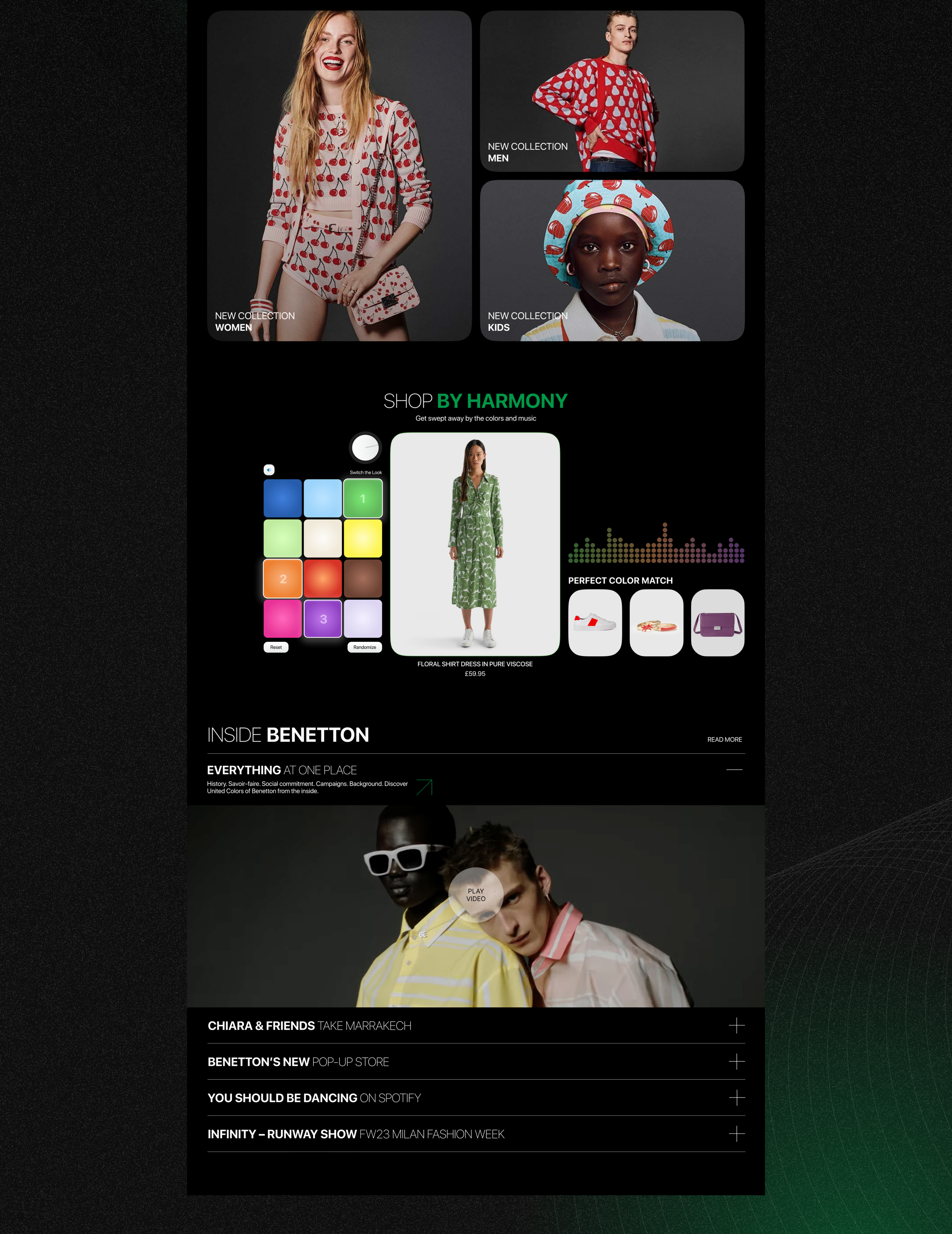 Benetton | E-commerce Redesign Concept UX/UI — Изображение №2 — Интерфейсы, Анимация на Dprofile