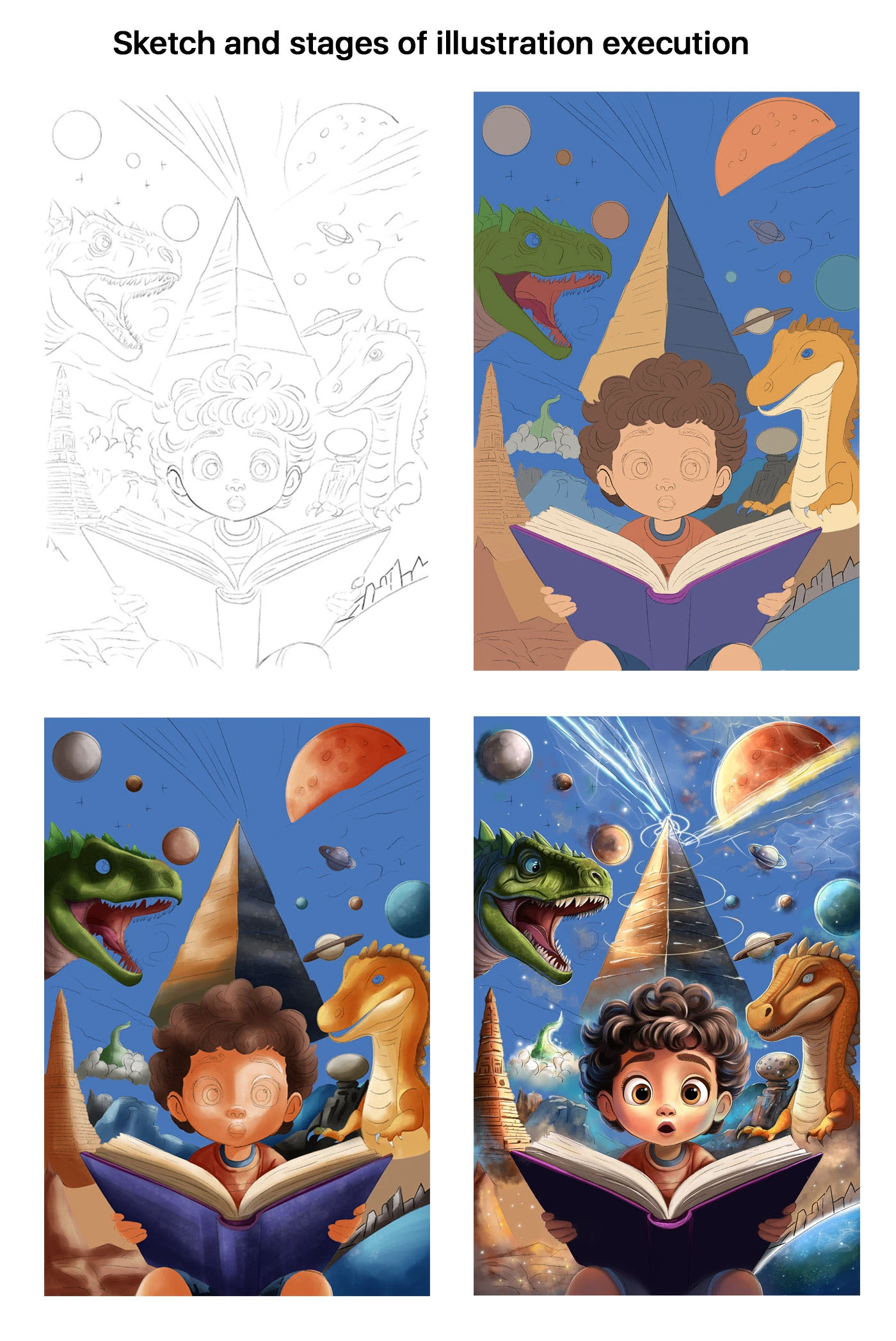 Children's book cover illustrations "Magic of Reading" — Изображение №2 — Брендинг, Иллюстрация на Dprofile