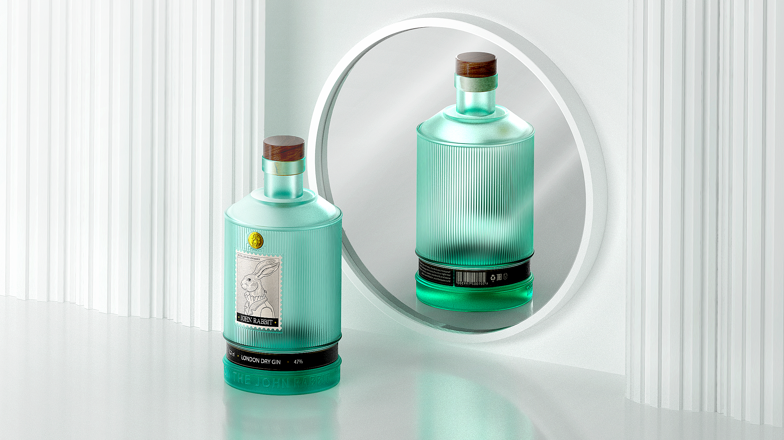 John Rabbit | gin label and bottle | Packaging design — Изображение №9 — Графика, 3D на Dprofile