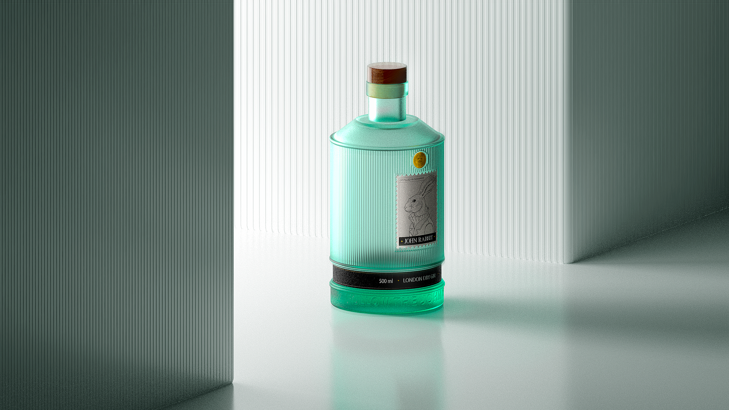 John Rabbit | gin label and bottle | Packaging design — Изображение №11 — Графика, 3D на Dprofile
