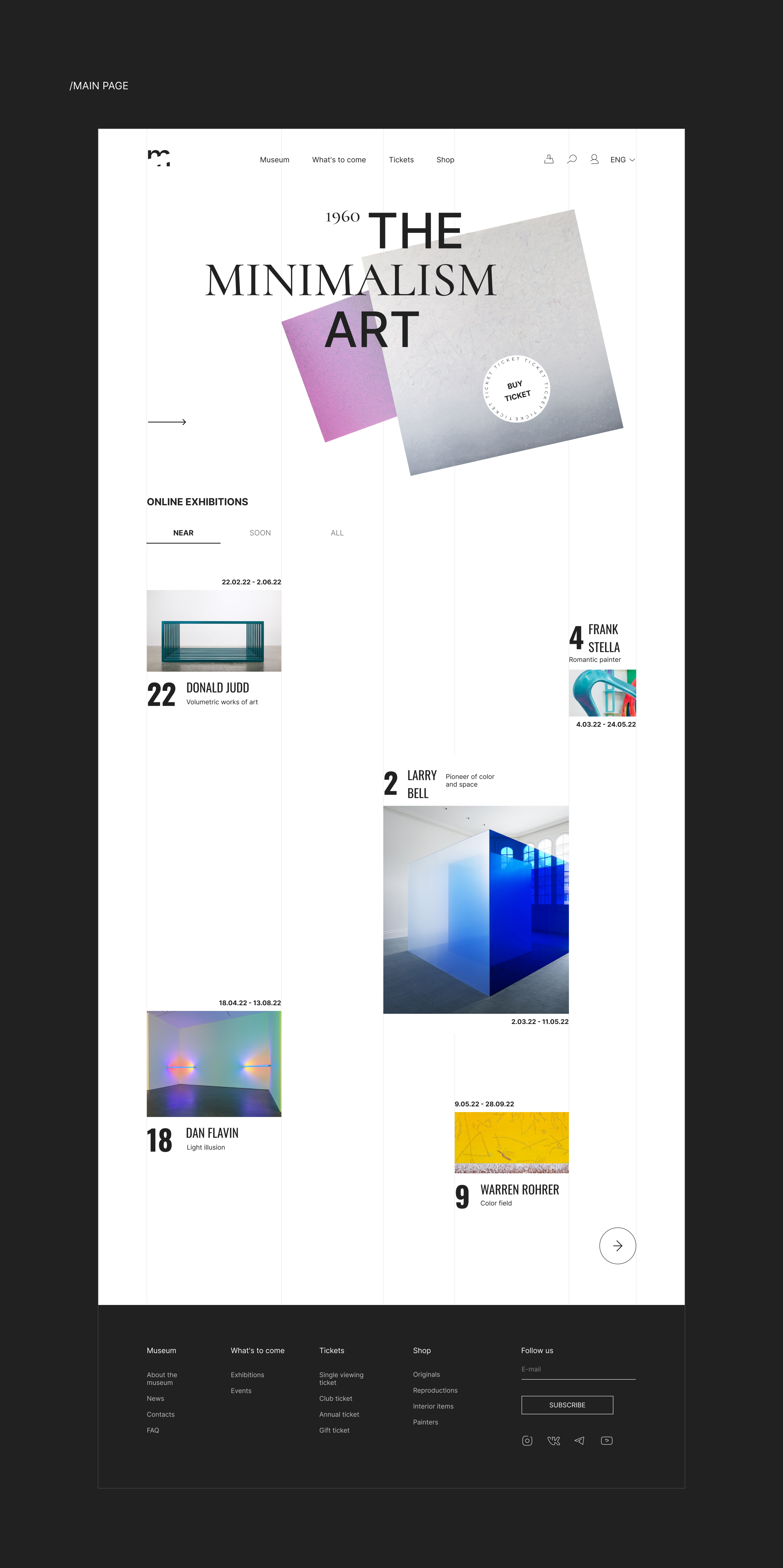 Website/ Online Museum of Minimalism — Изображение №3 — Интерфейсы на Dprofile