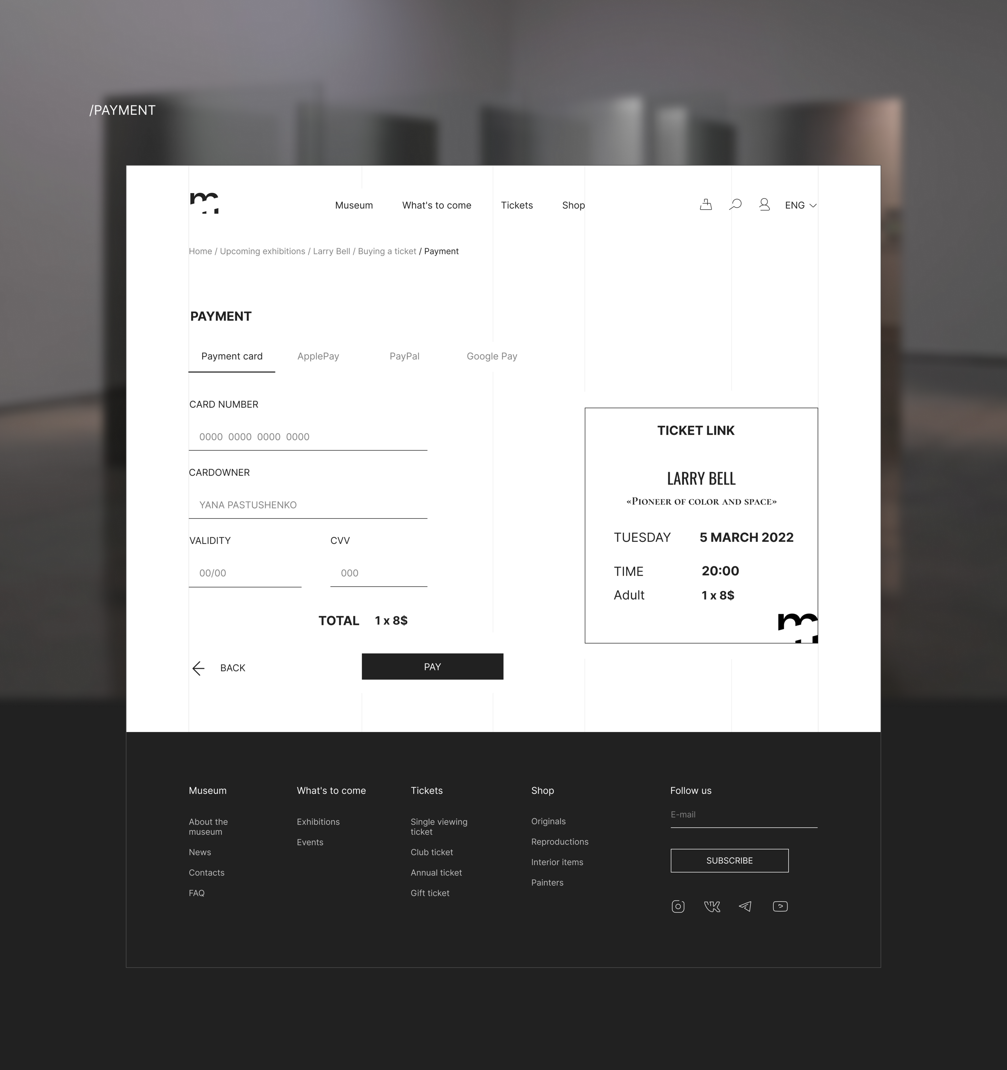 Website/ Online Museum of Minimalism — Изображение №10 — Интерфейсы на Dprofile