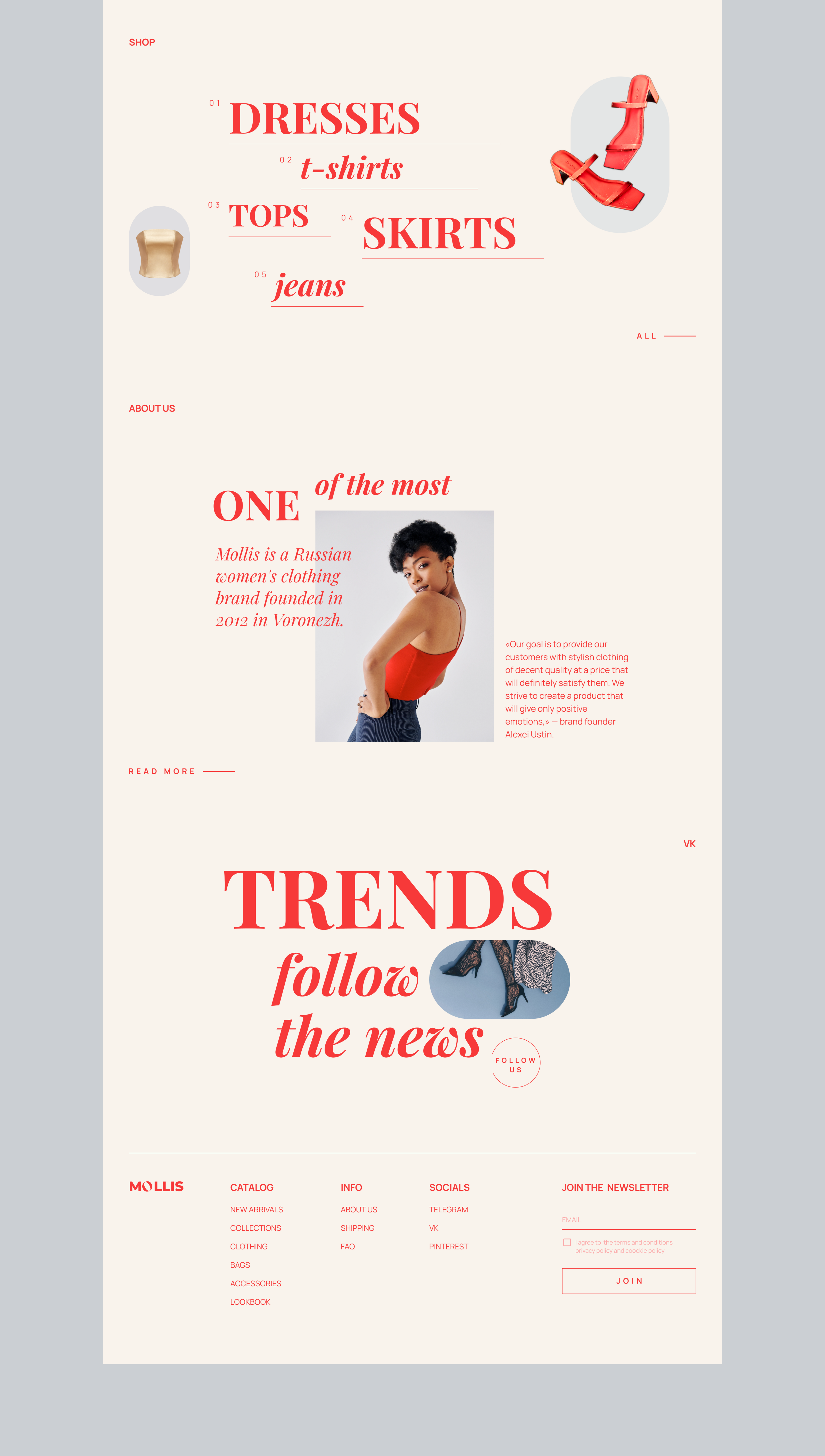 Mollis. Website redesign concept — Изображение №4 — Интерфейсы на Dprofile