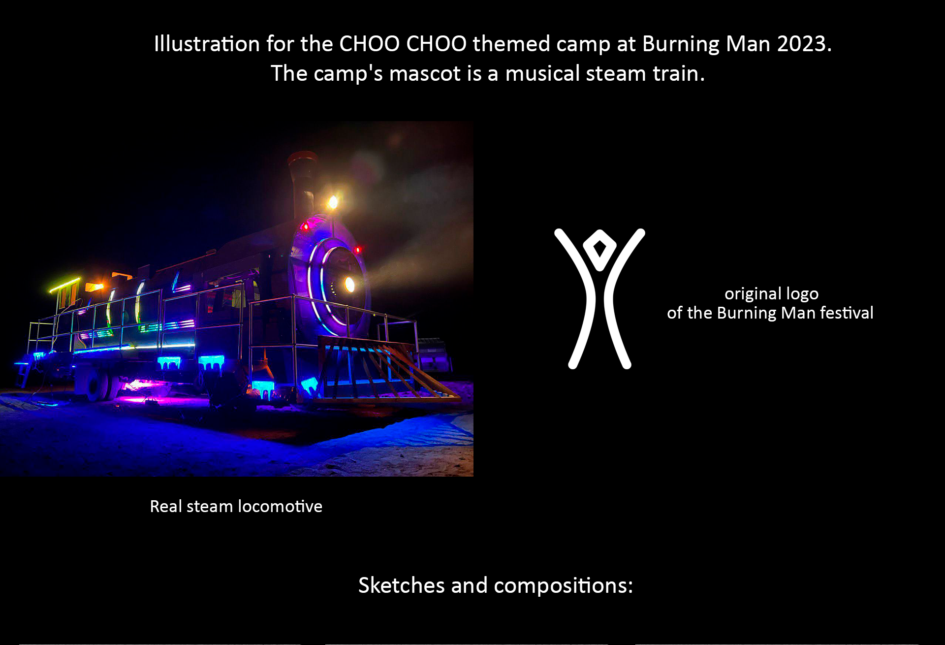 CHOO CHOO illustration for the Burning Man festival — Изображение №3 — Иллюстрация на Dprofile