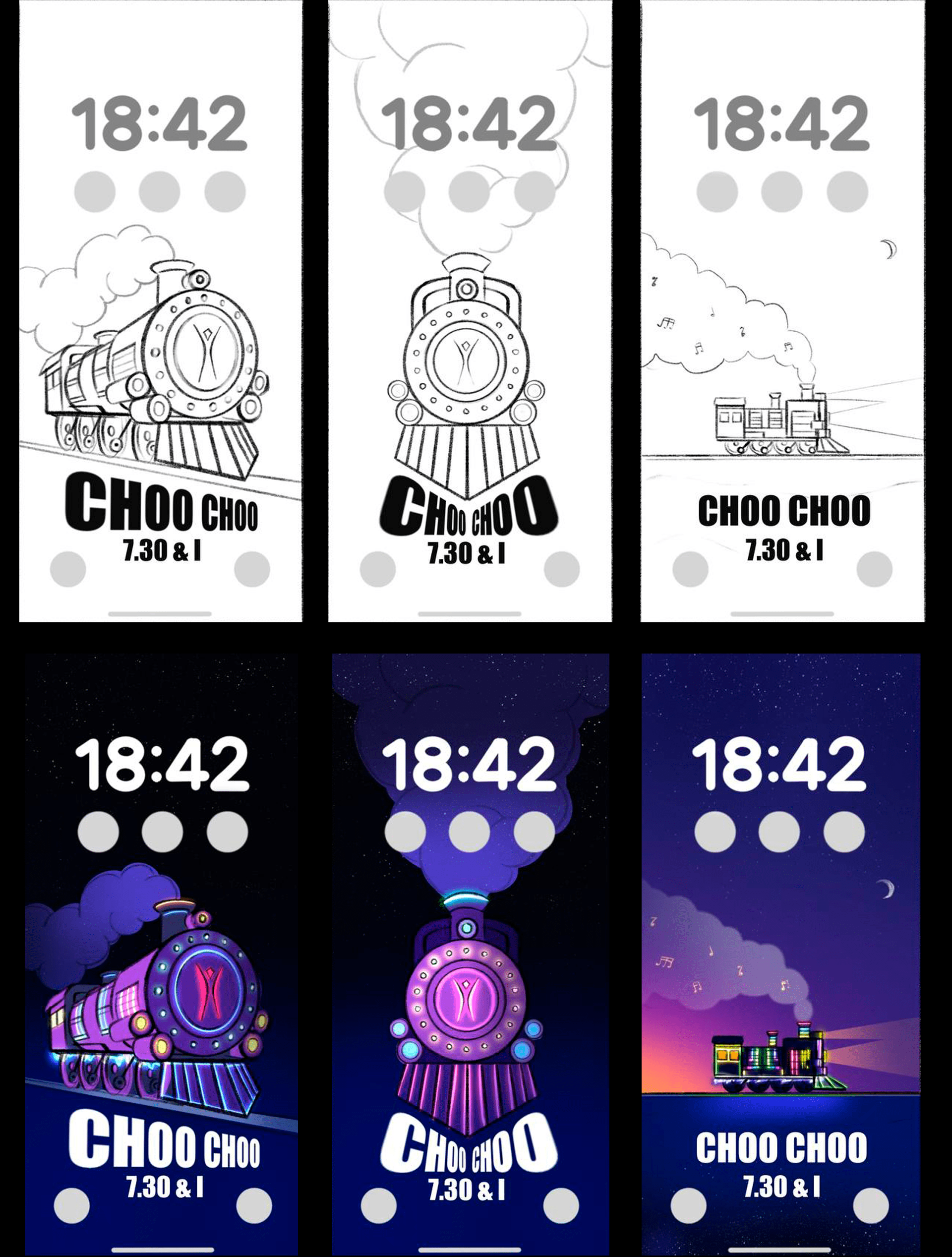 CHOO CHOO illustration for the Burning Man festival — Изображение №4 — Иллюстрация на Dprofile