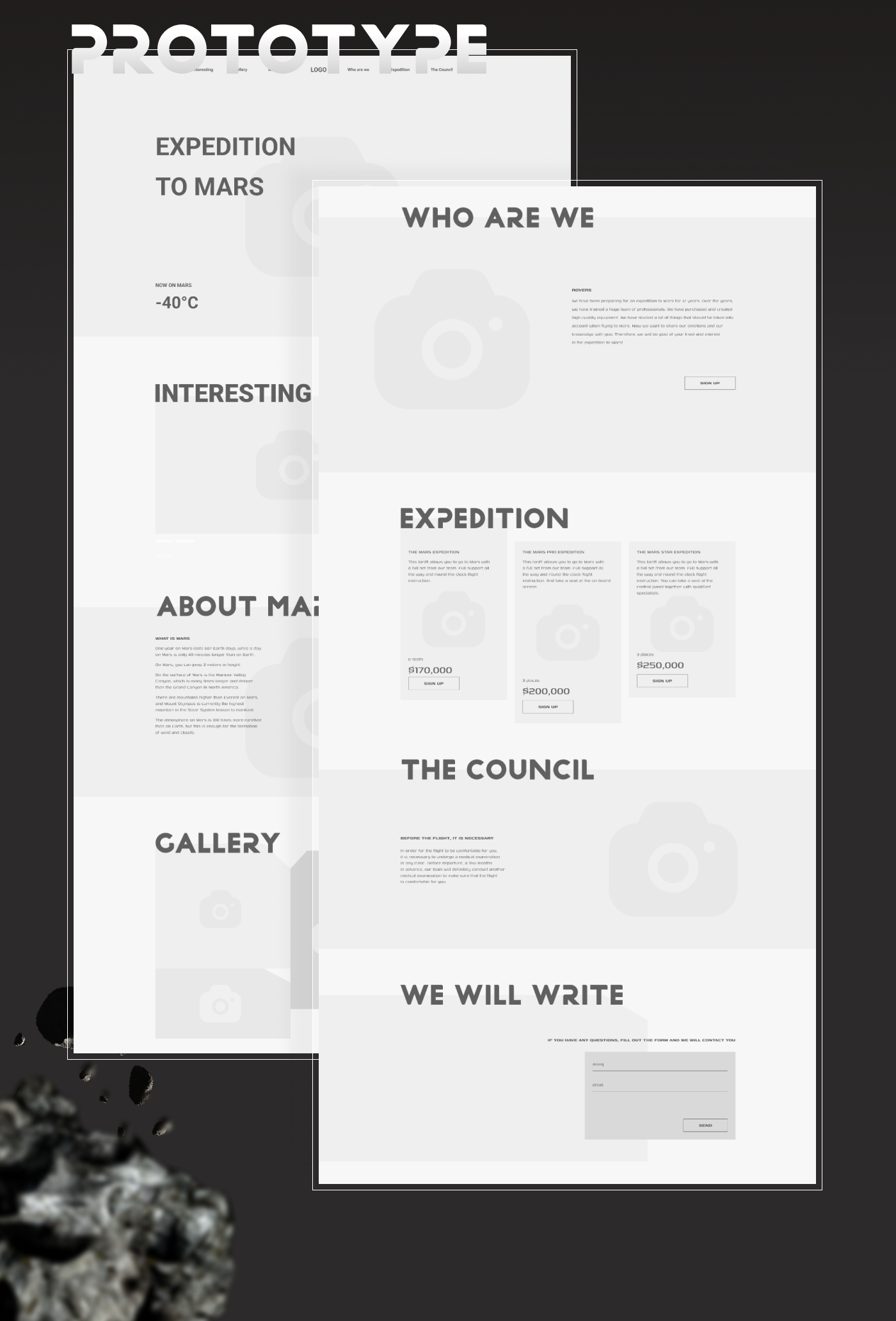 Landing page for a flight to Mars — Изображение №2 — Интерфейсы на Dprofile