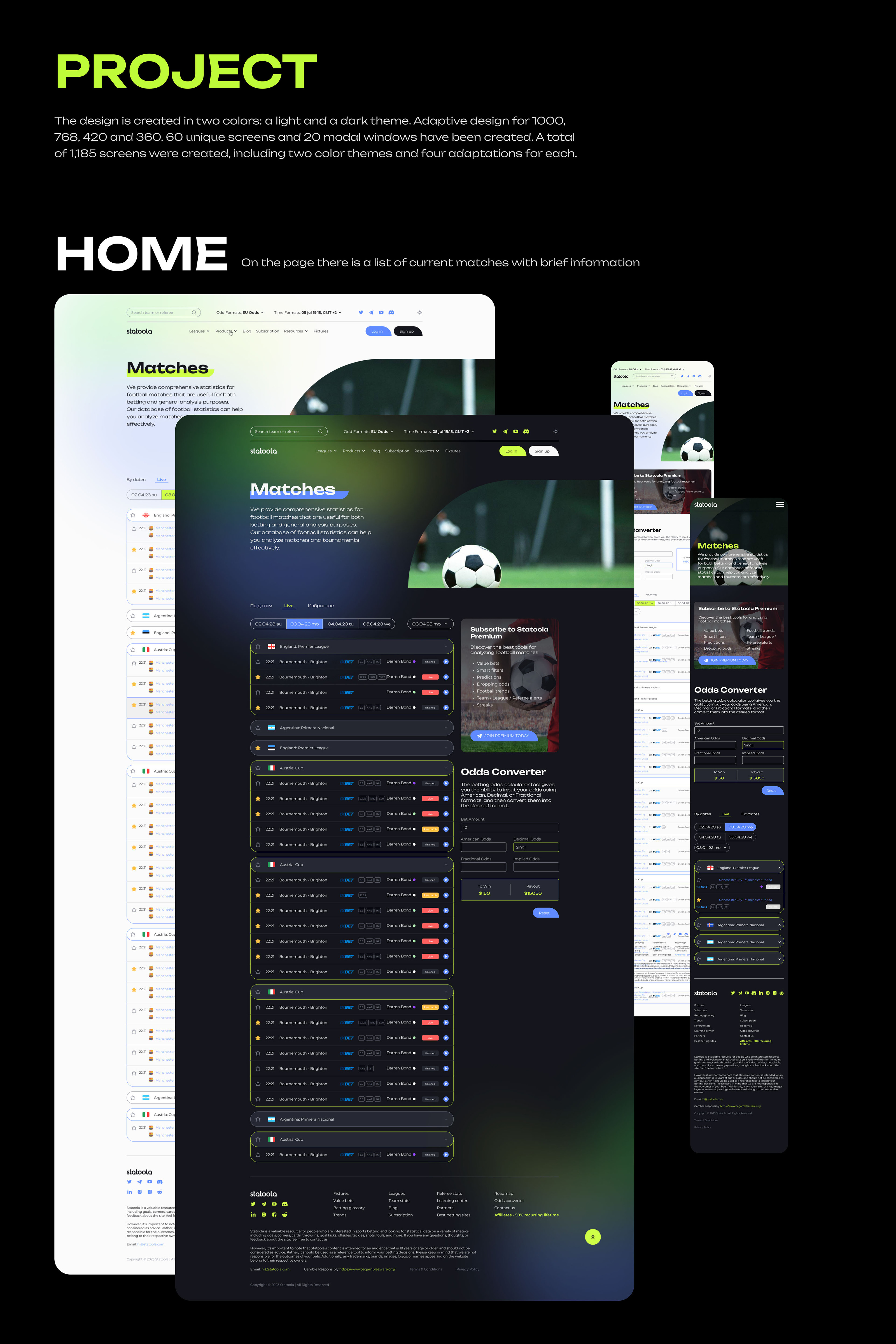Website football statistics (tables/admin panel) — Изображение №5 — Интерфейсы на Dprofile