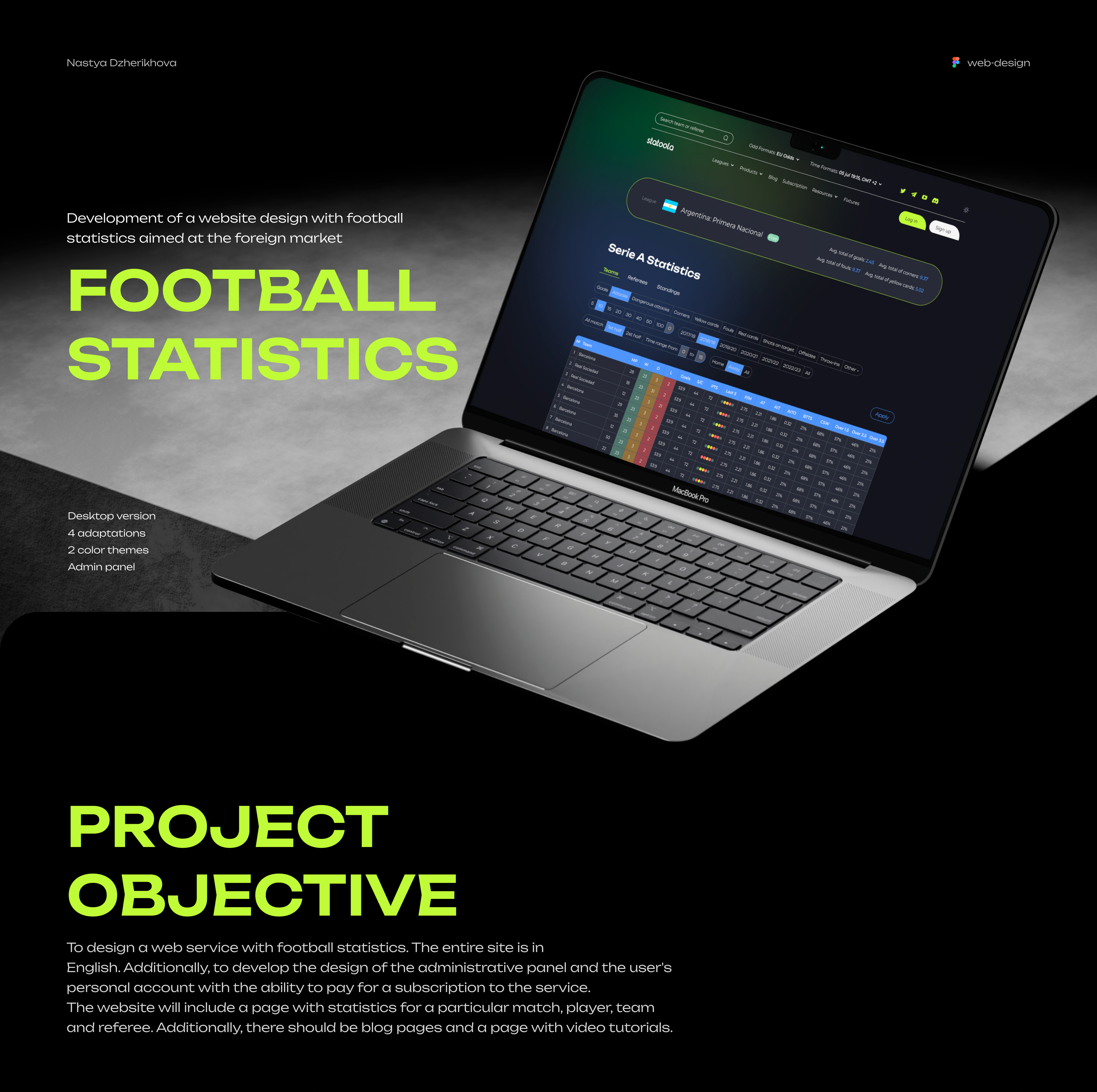 Website football statistics (tables/admin panel) — Изображение №1 — Интерфейсы на Dprofile