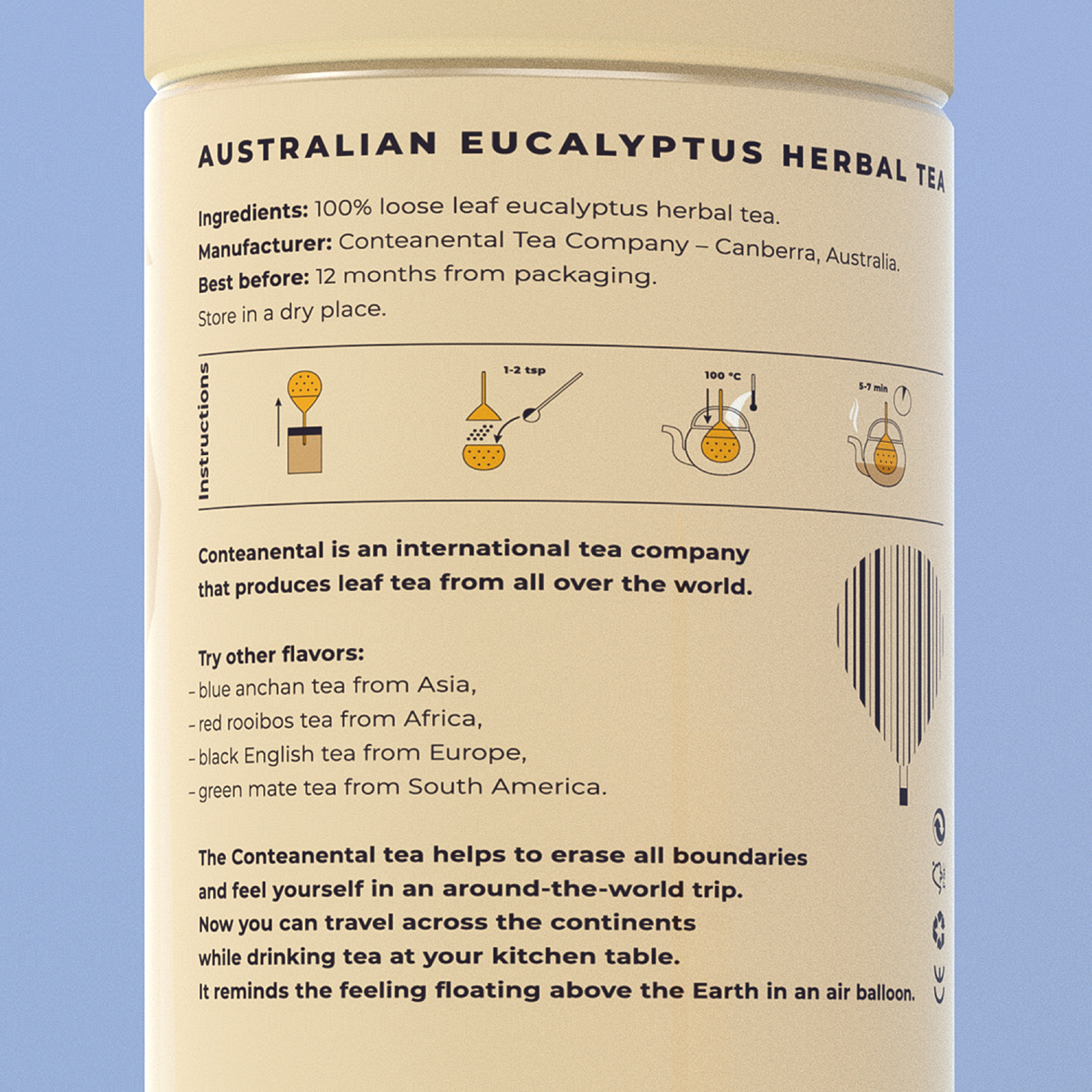 Брендинг и упаковка чая Conteanental — Изображение №7 — Брендинг, Иллюстрация на Dprofile