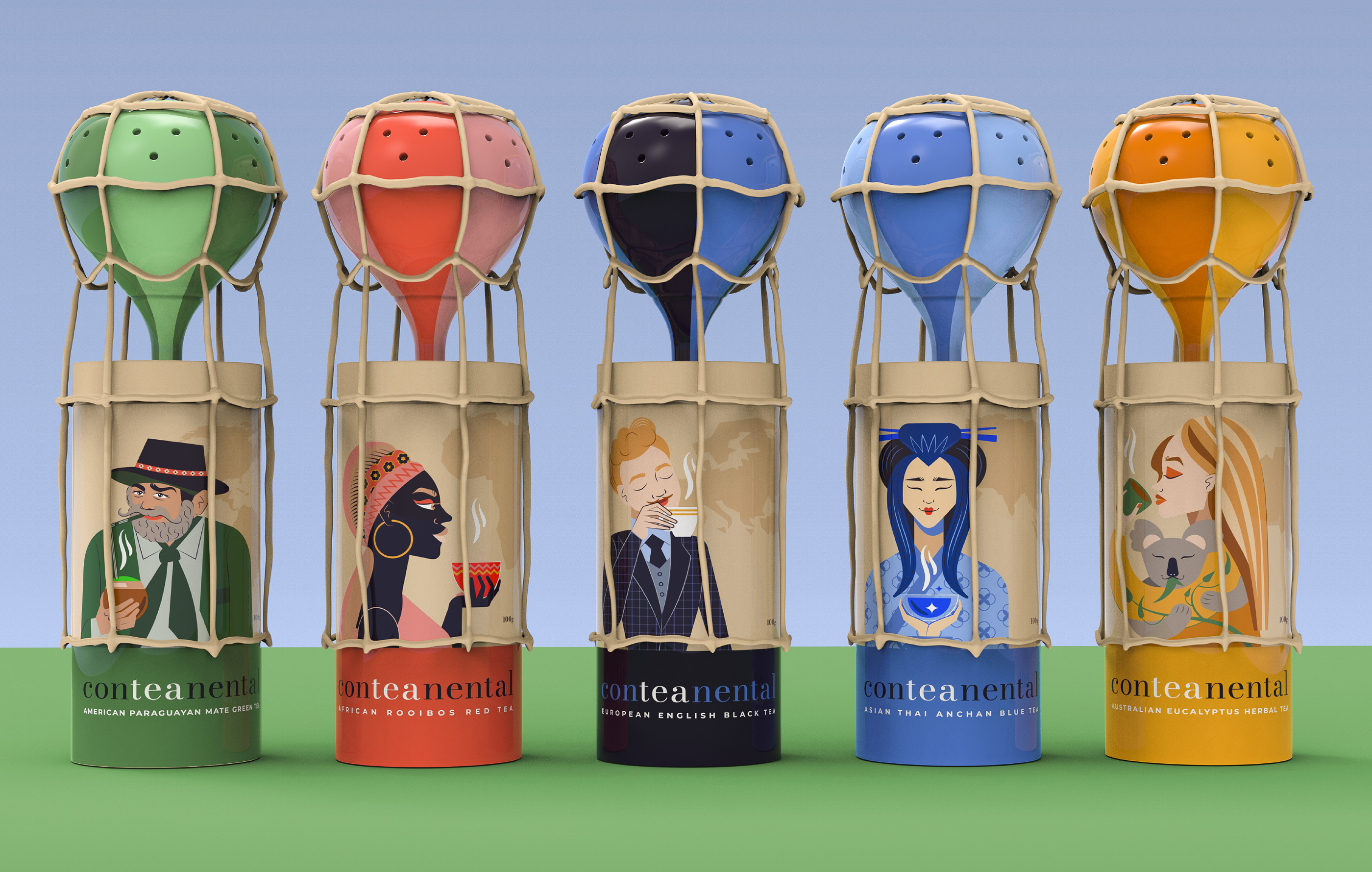 Брендинг и упаковка чая Conteanental — Изображение №4 — Брендинг, Иллюстрация на Dprofile