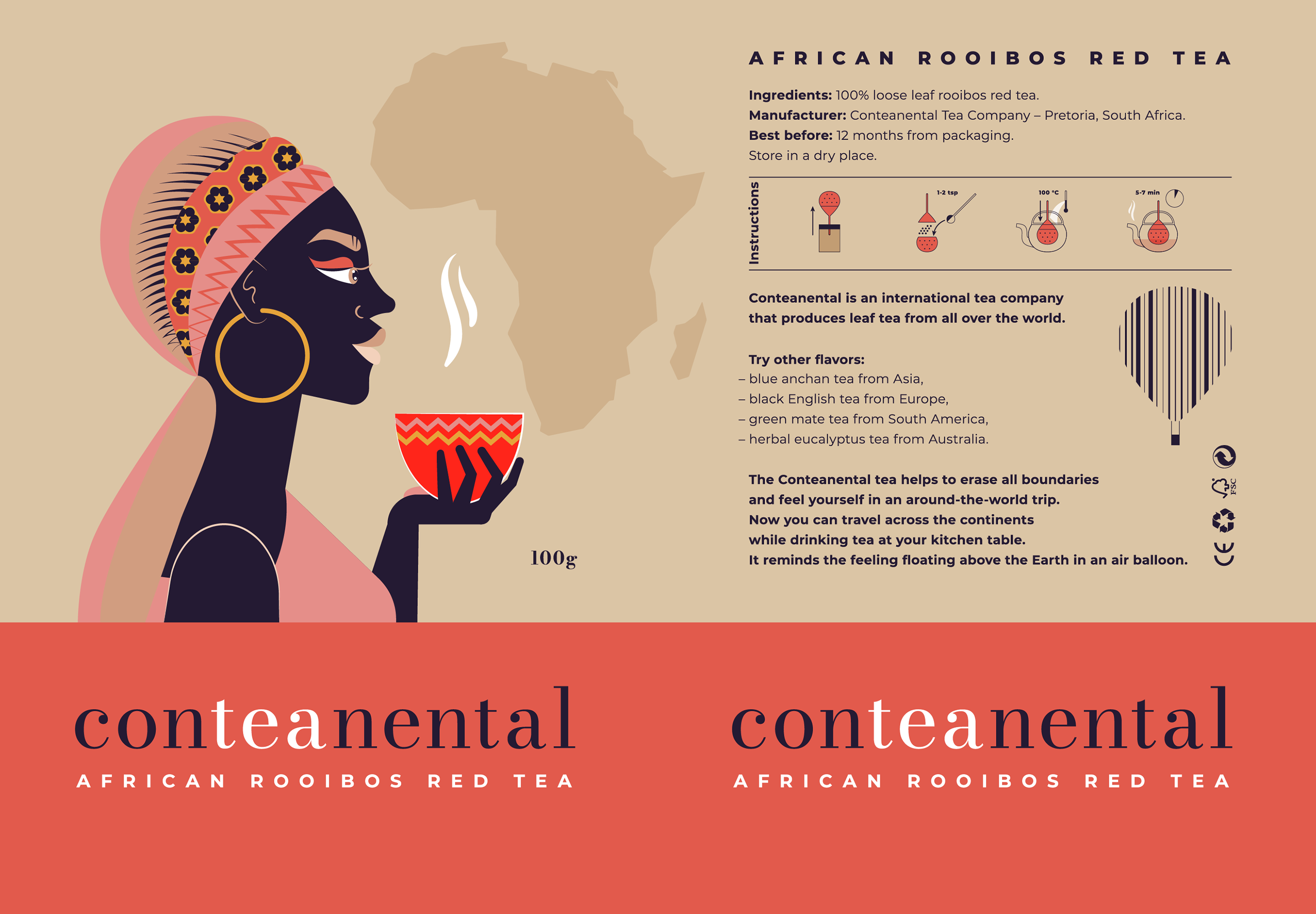 Брендинг и упаковка чая Conteanental — Изображение №27 — Брендинг, Иллюстрация на Dprofile