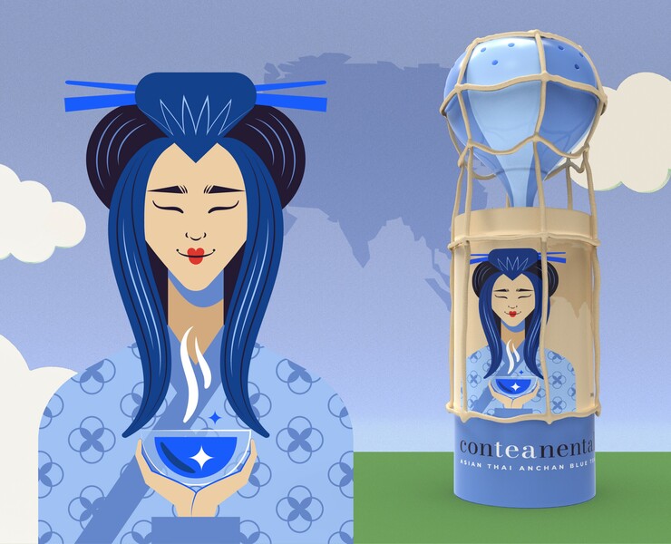 Брендинг и упаковка чая Conteanental — Брендинг, Иллюстрация на Dprofile