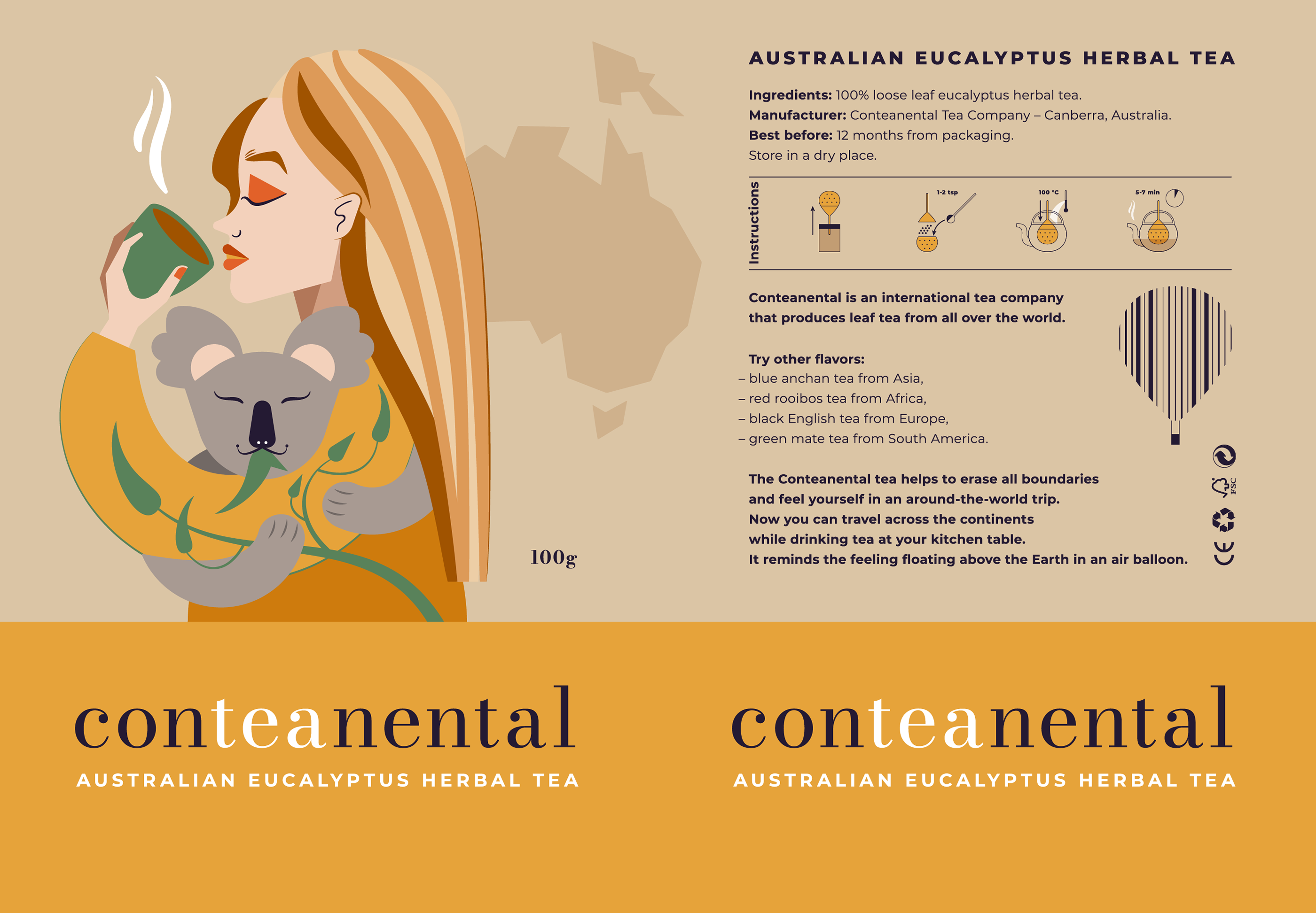 Брендинг и упаковка чая Conteanental — Изображение №23 — Брендинг, Иллюстрация на Dprofile