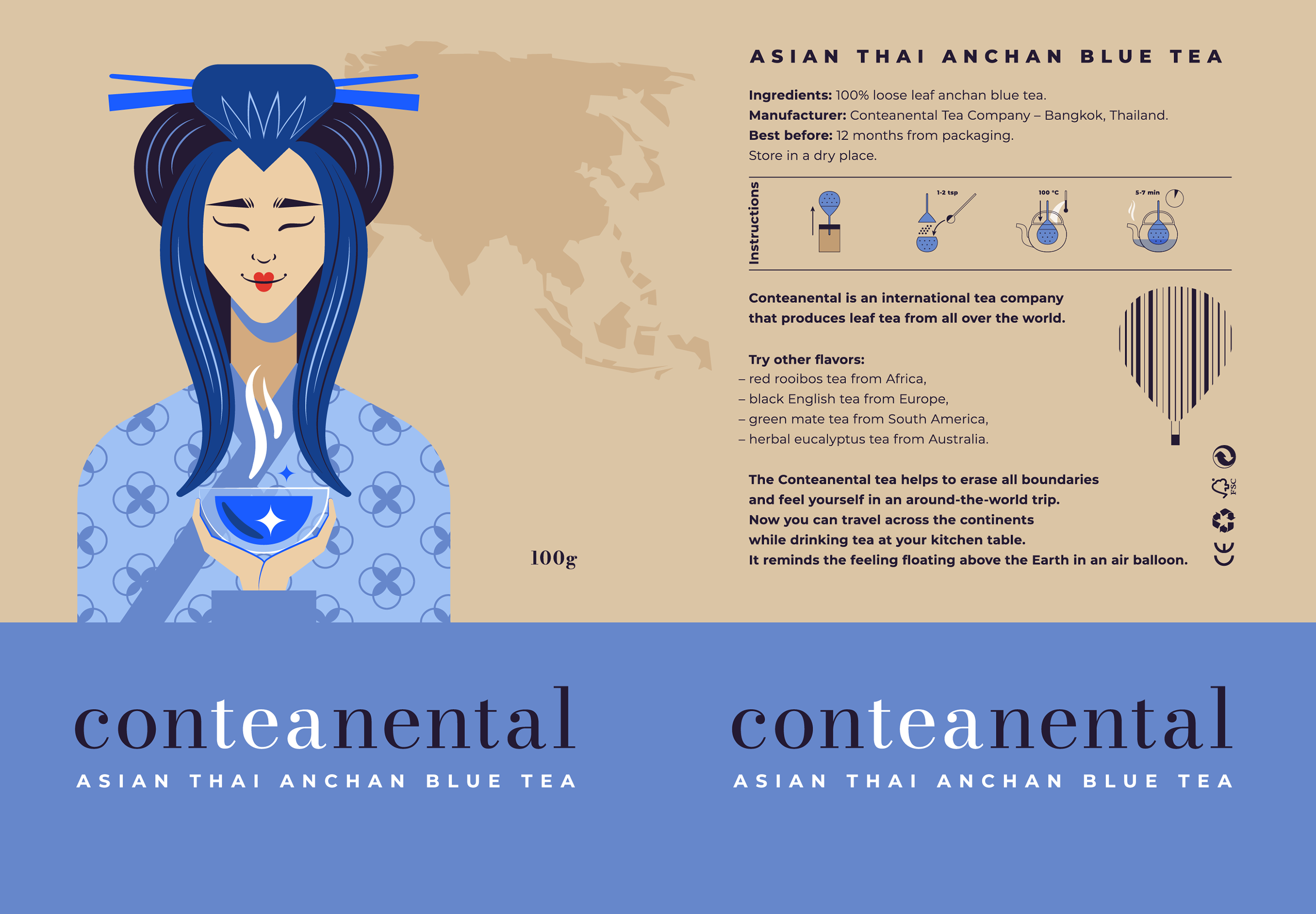 Брендинг и упаковка чая Conteanental — Изображение №11 — Брендинг, Иллюстрация на Dprofile