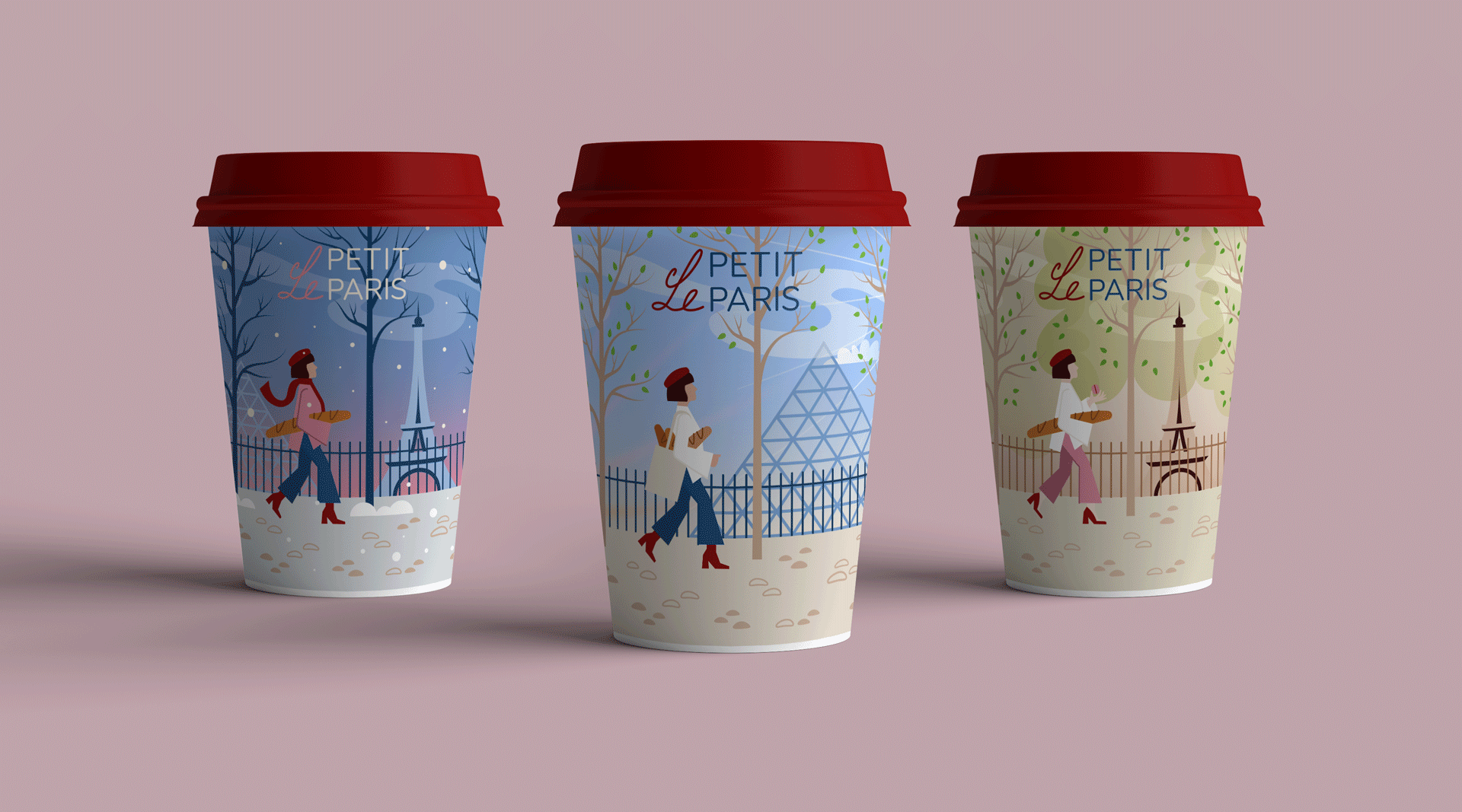 Кофейня пекарня Le Petit Paris брендинг — Изображение №13 — Брендинг, Иллюстрация на Dprofile