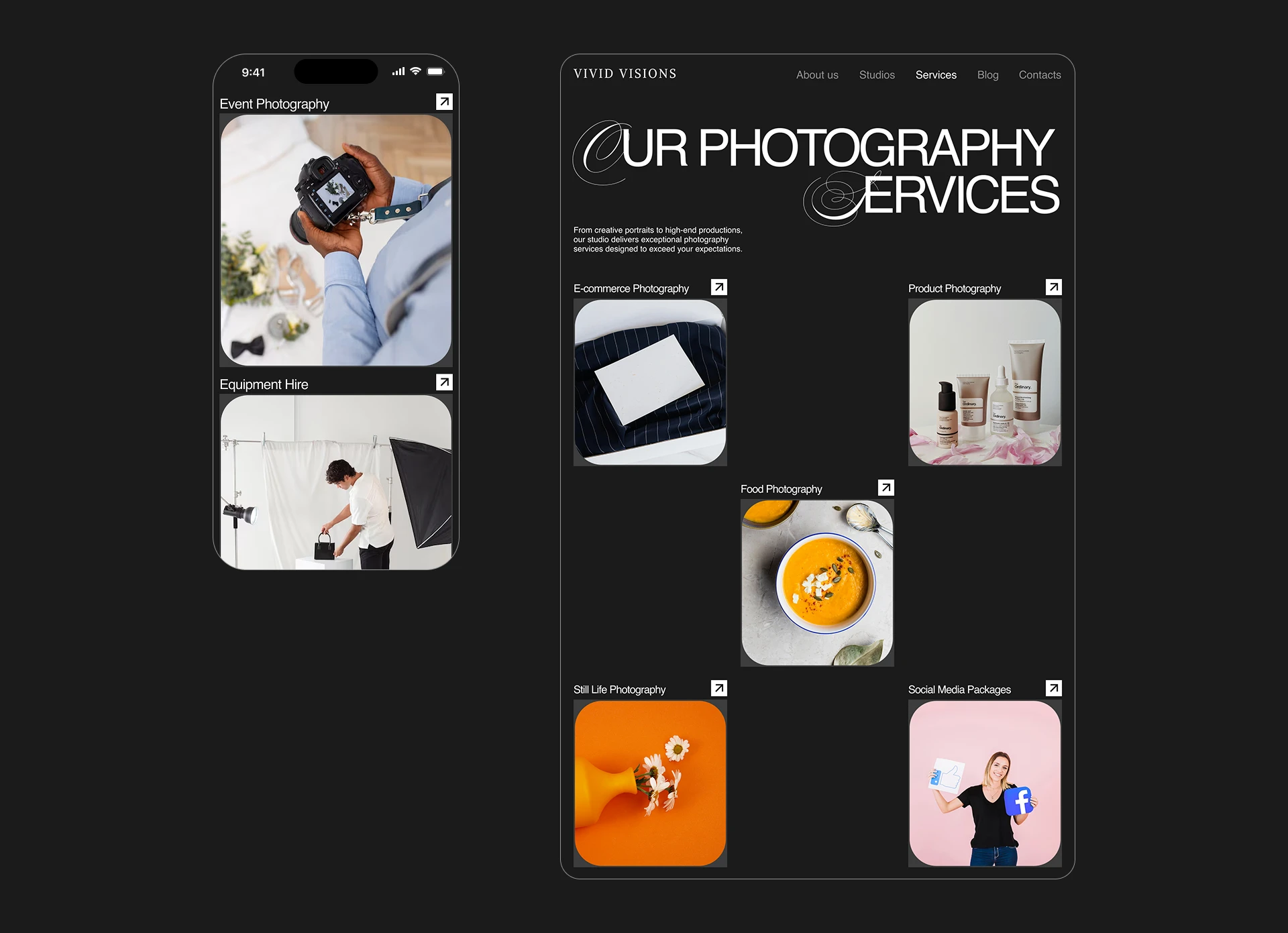 VIVID VISIONS STUDIO | corporate website — Изображение №8 — Интерфейсы на Dprofile