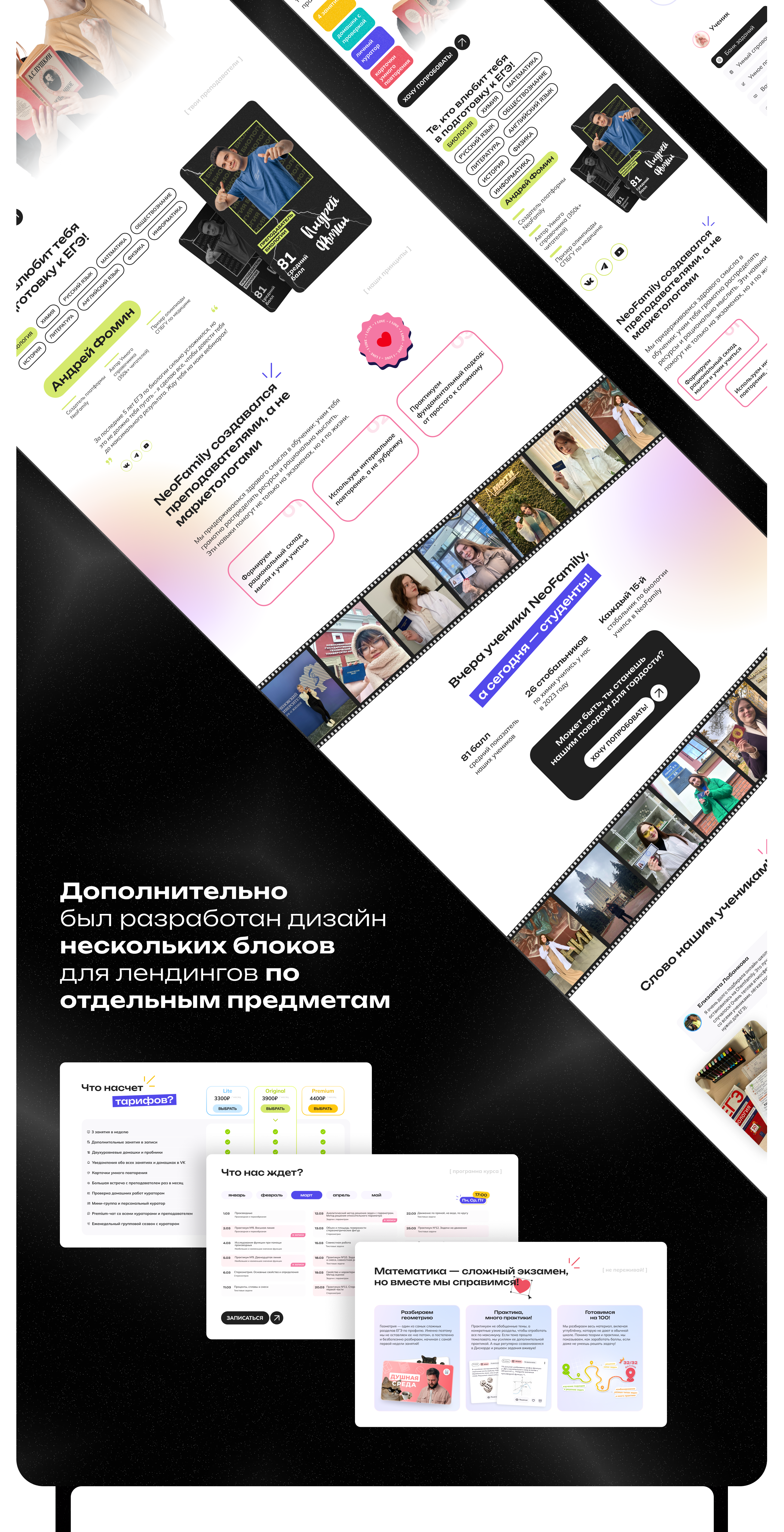 Дизайн лендинга для онлайн-школы, ЕГЭ — Изображение №8 — Интерфейсы, Маркетинг на Dprofile