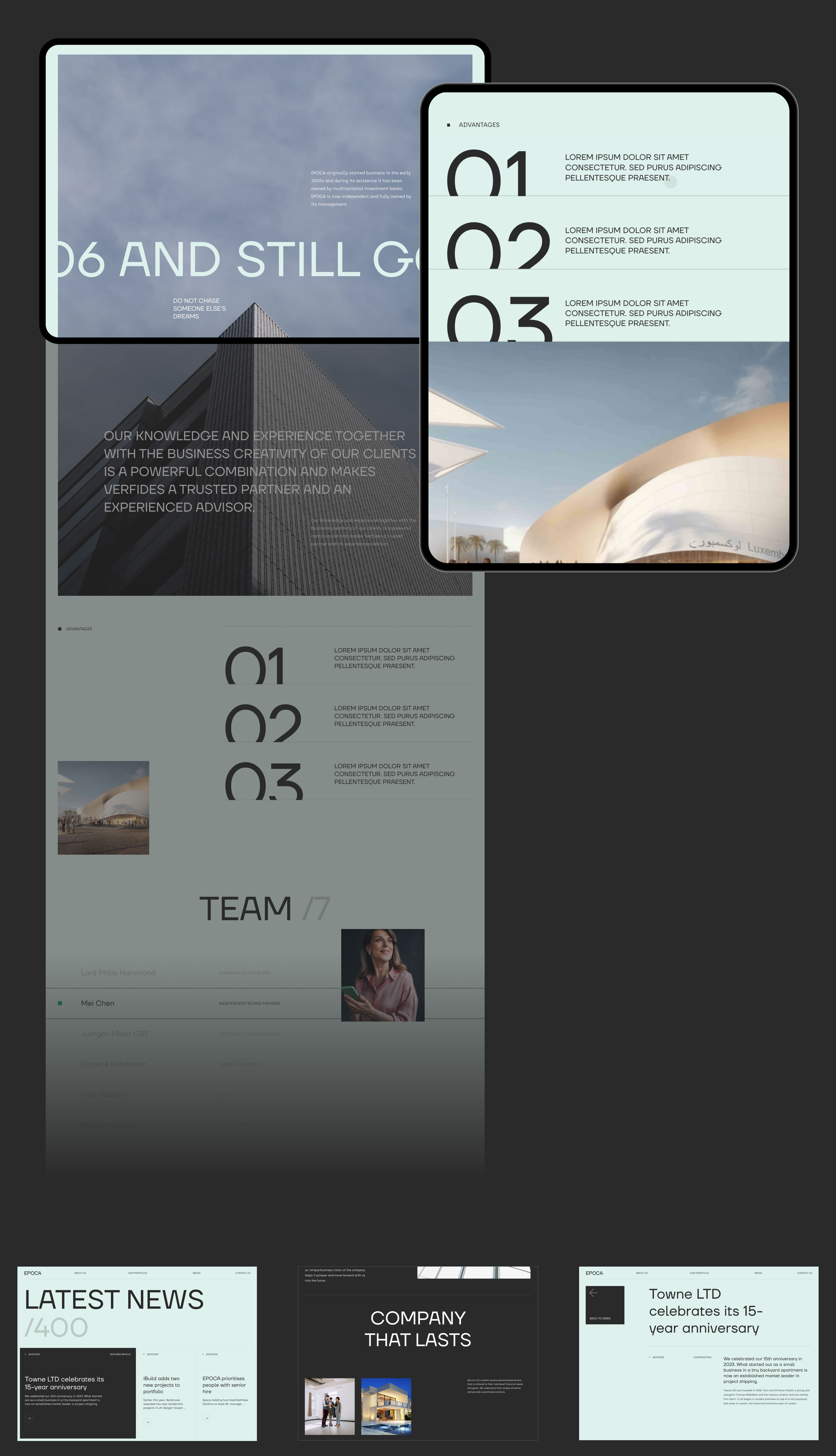 EPOCA Corporate website design — Изображение №8 — Интерфейсы, Графика на Dprofile