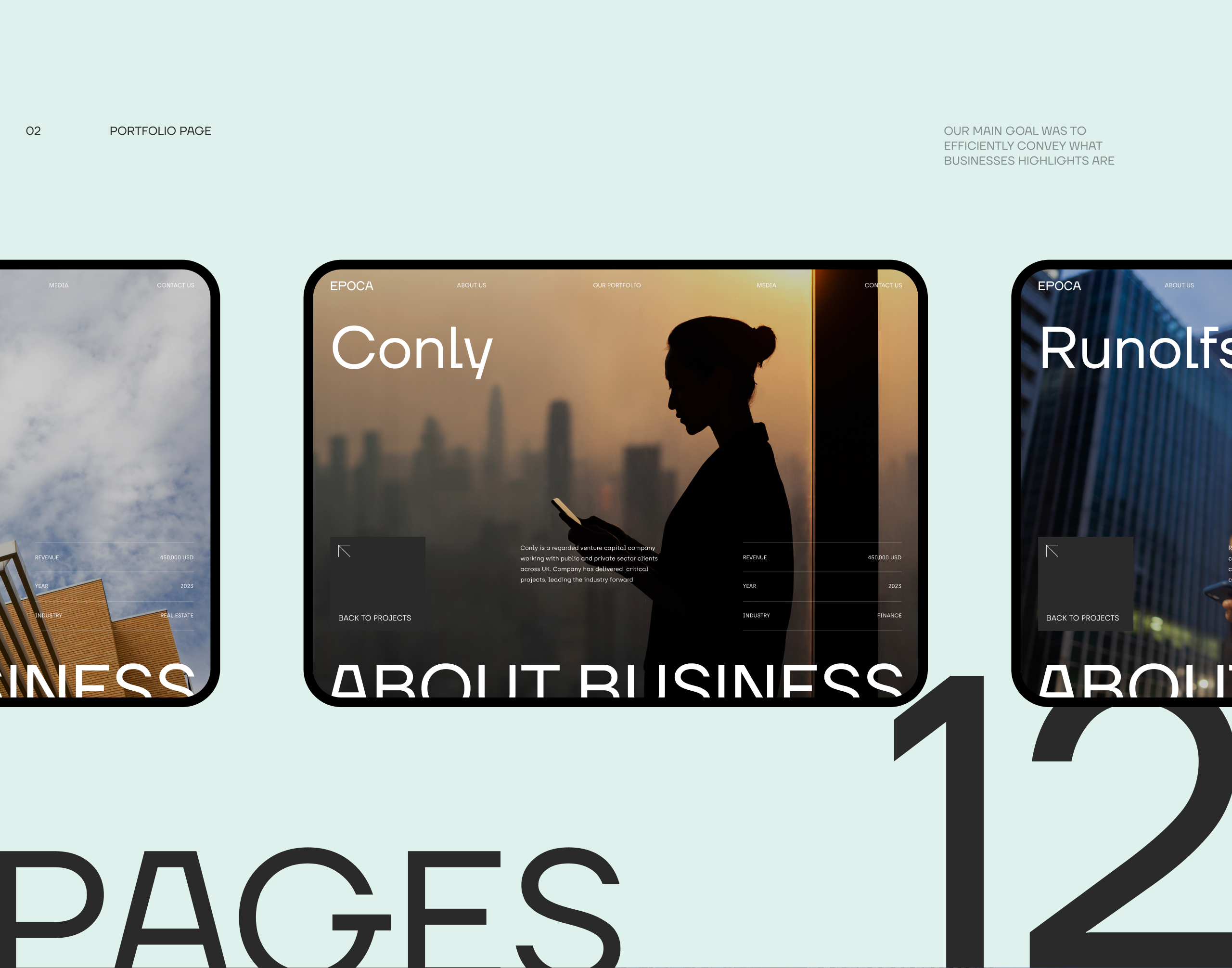 EPOCA Corporate website design — Изображение №5 — Интерфейсы, Графика на Dprofile