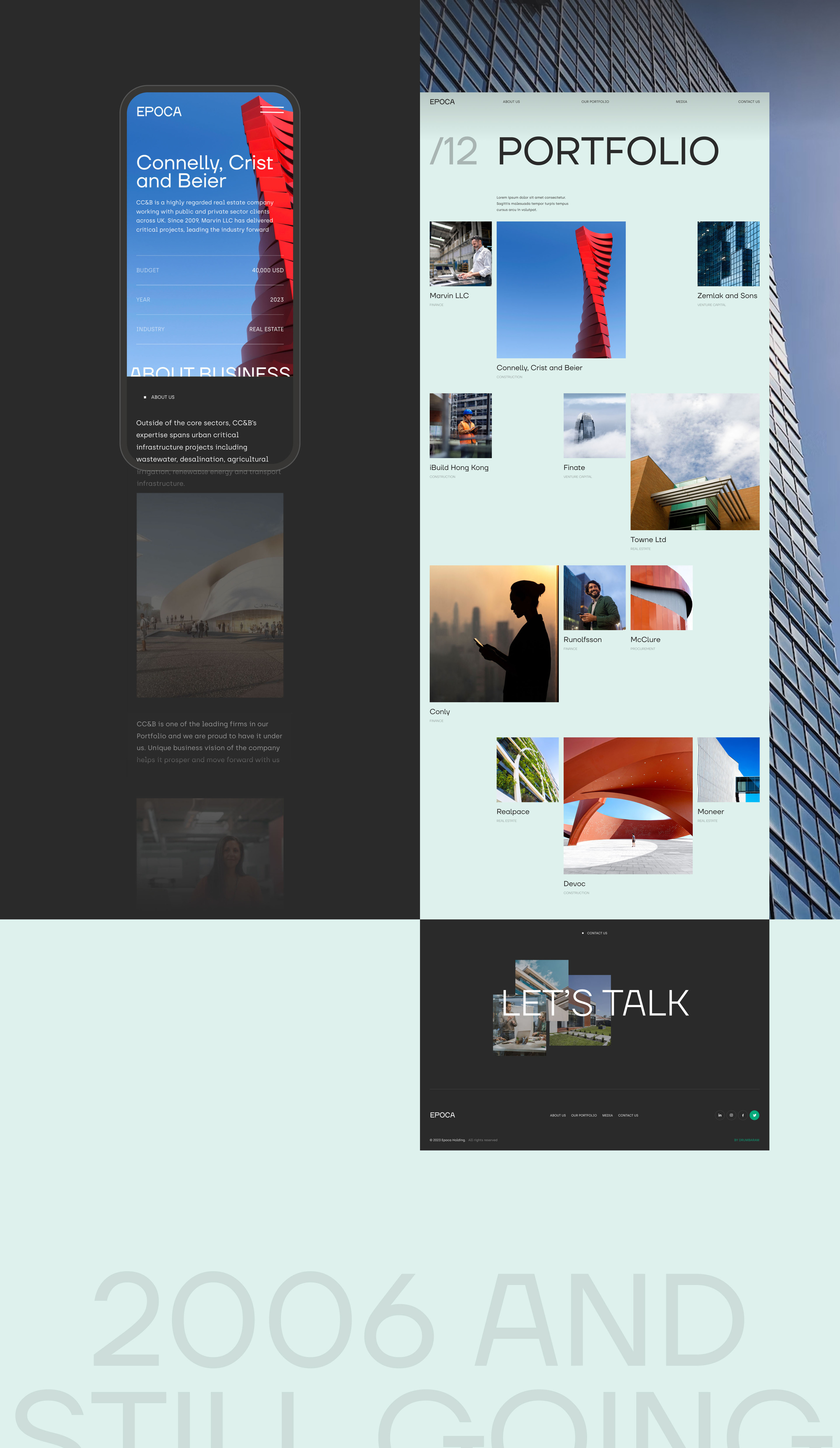 EPOCA Corporate website design — Изображение №6 — Интерфейсы, Графика на Dprofile