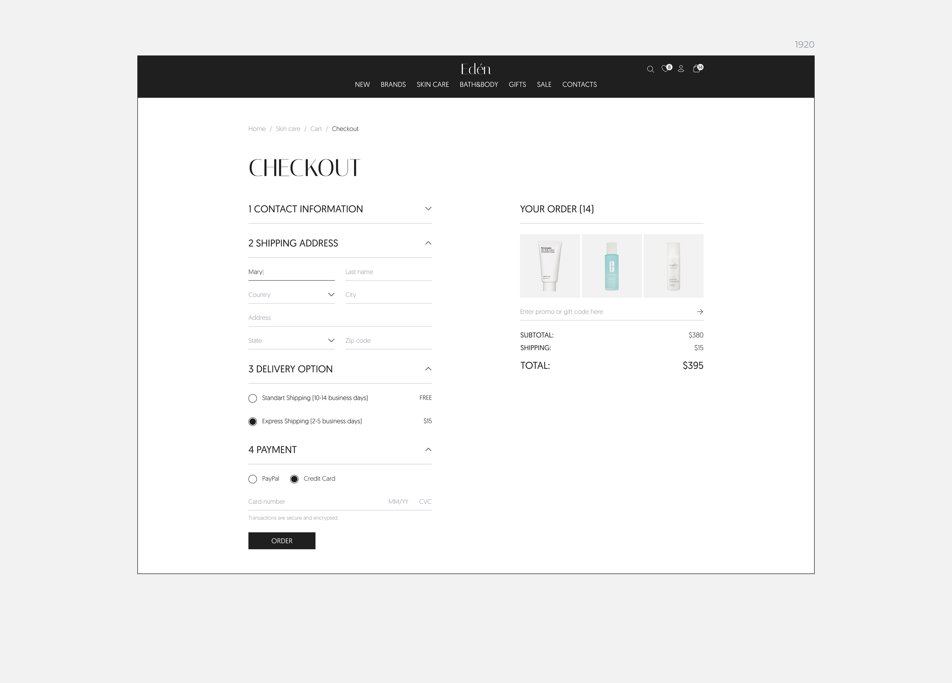 Eden website | E-commerce — Изображение №23 — Интерфейсы на Dprofile
