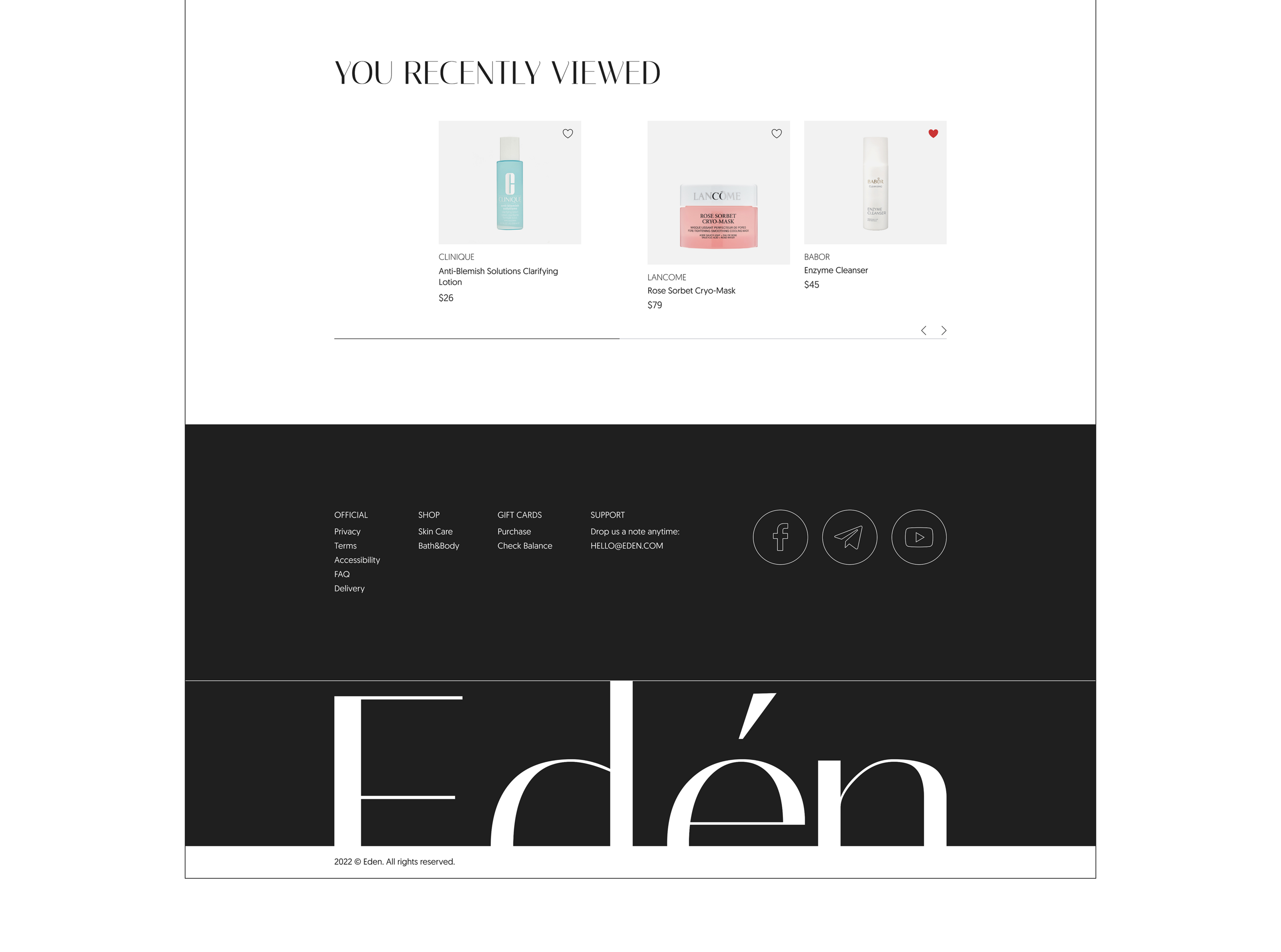 Eden website | E-commerce — Изображение №11 — Интерфейсы на Dprofile