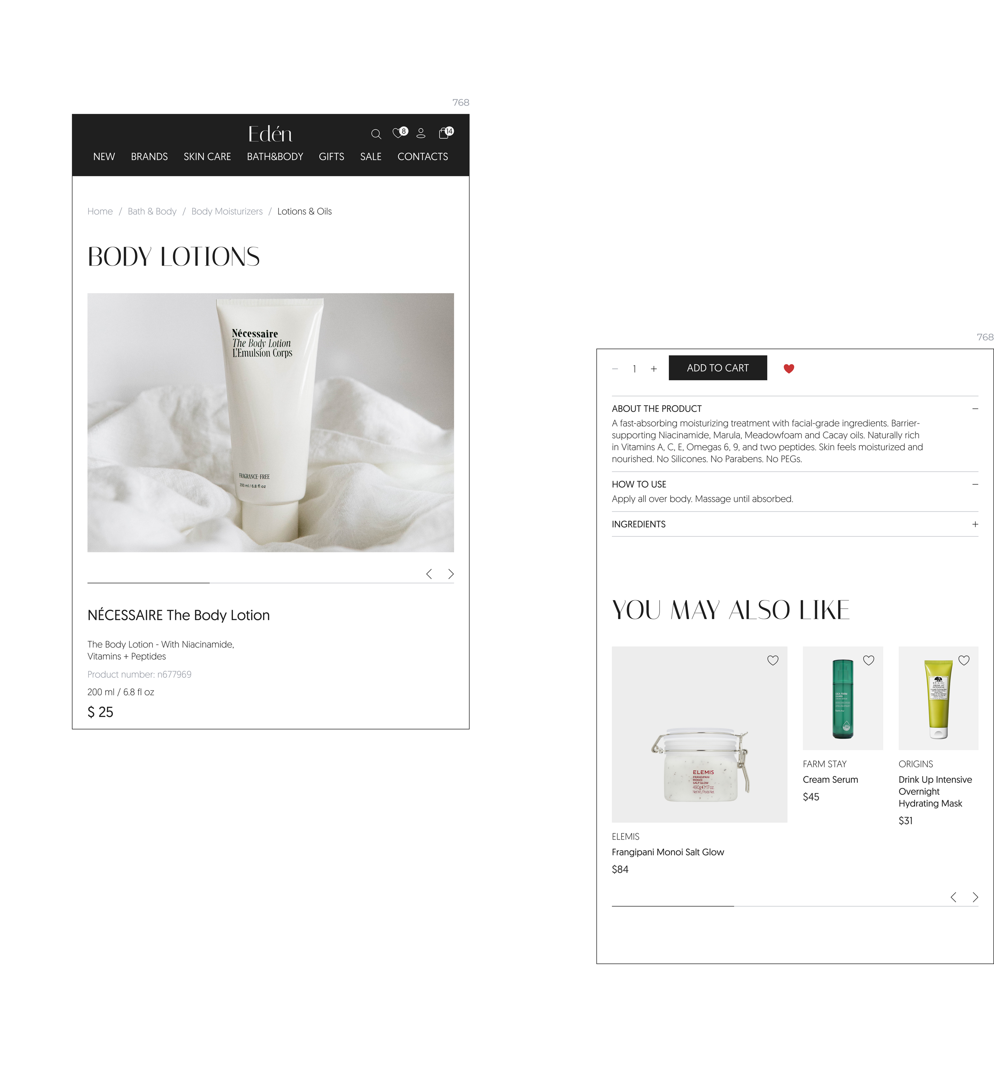 Eden website | E-commerce — Изображение №20 — Интерфейсы на Dprofile