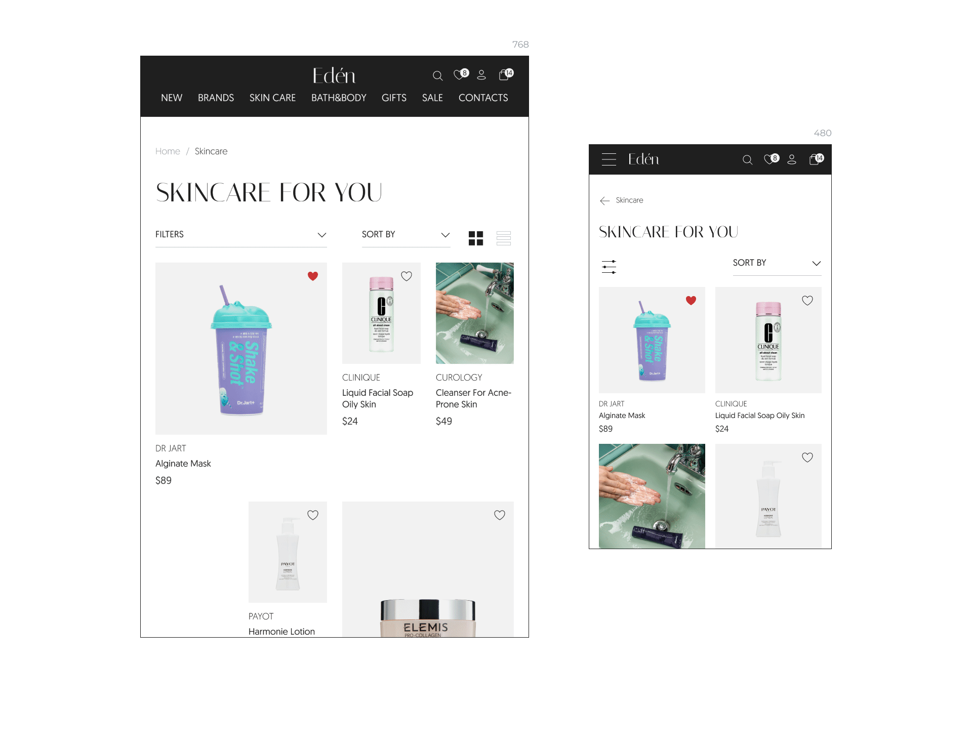 Eden website | E-commerce — Изображение №12 — Интерфейсы на Dprofile
