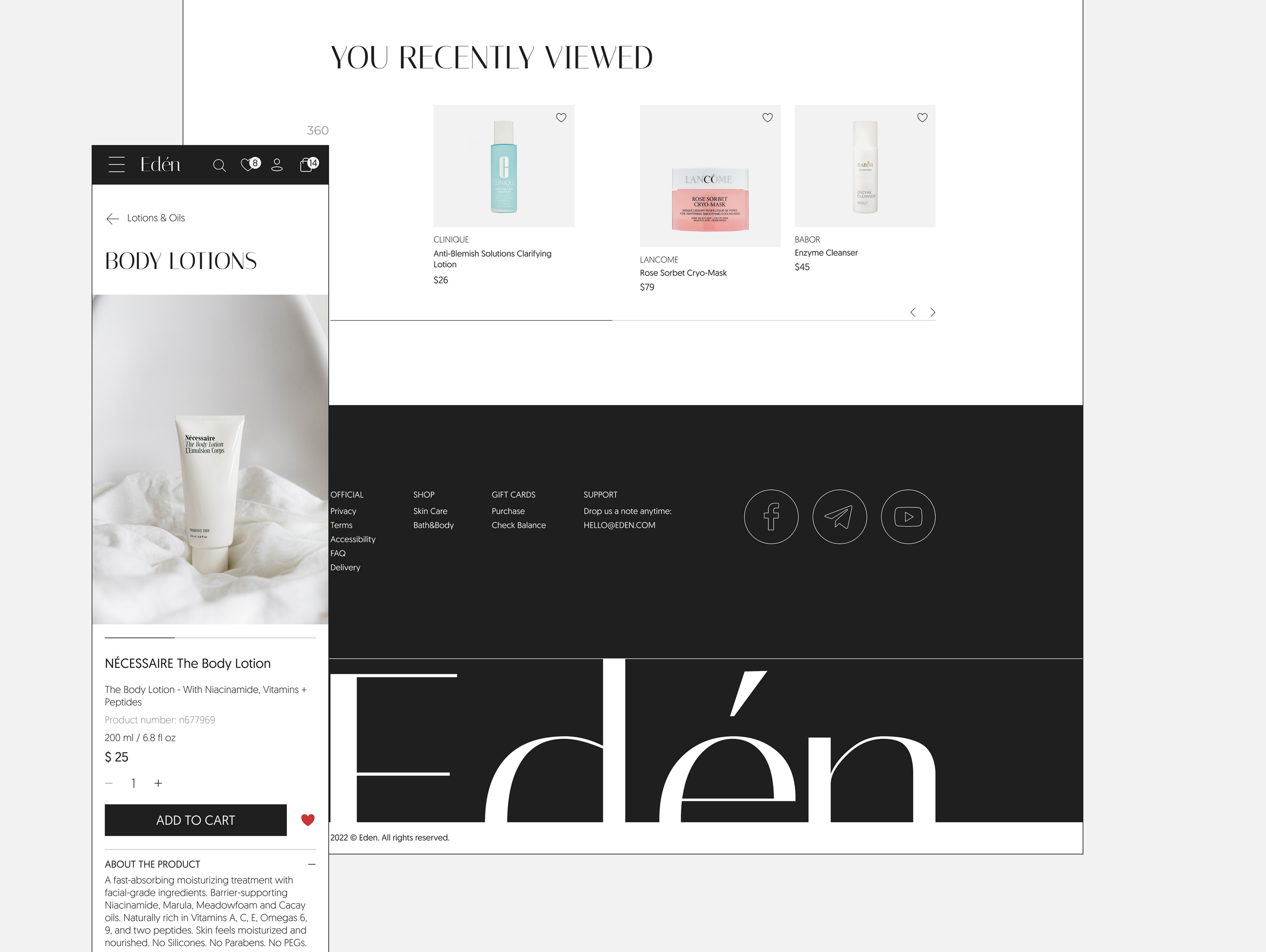 Eden website | E-commerce — Изображение №18 — Интерфейсы на Dprofile