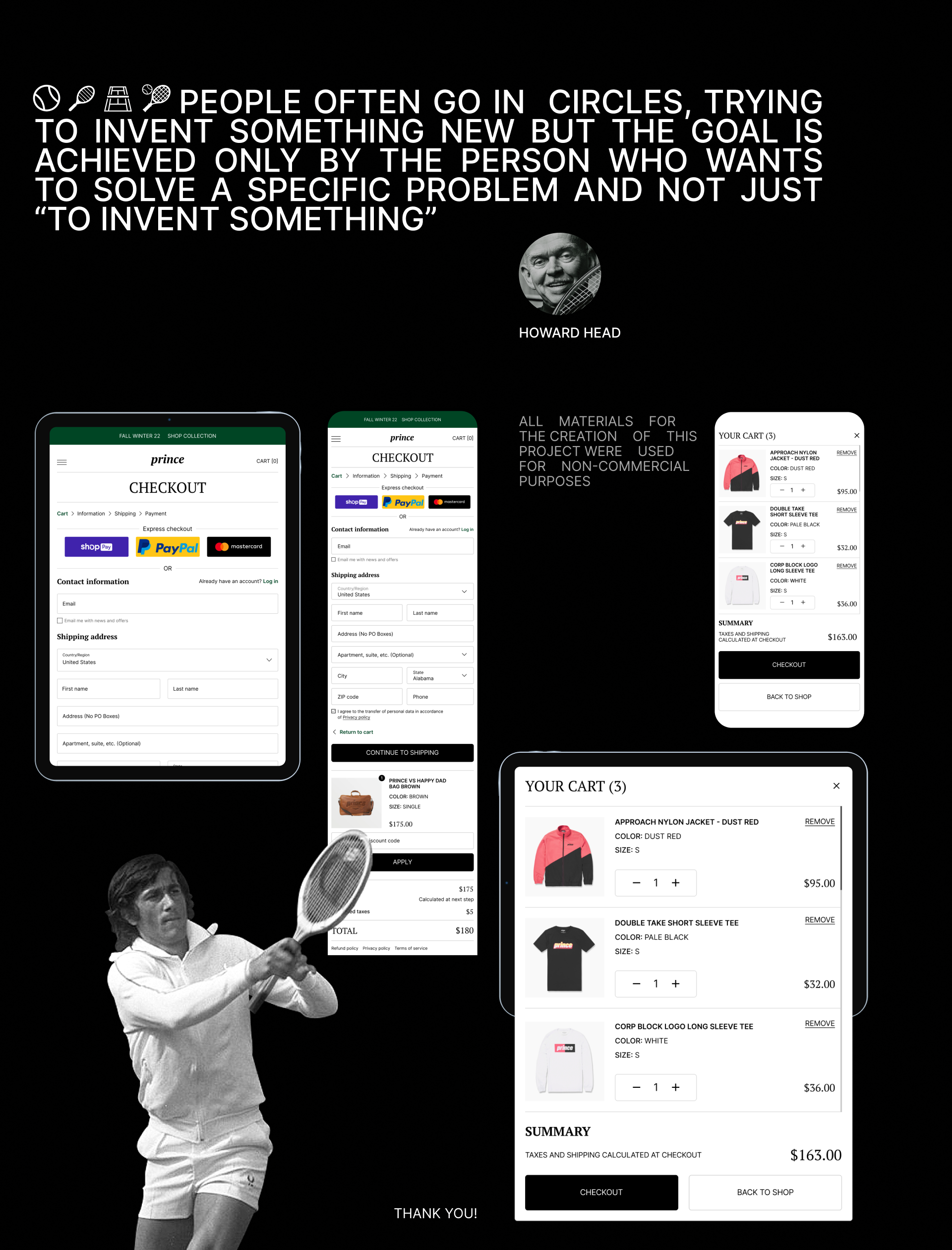 PRINCE TENNIS | E-commerce redesign — Изображение №7 — Интерфейсы на Dprofile