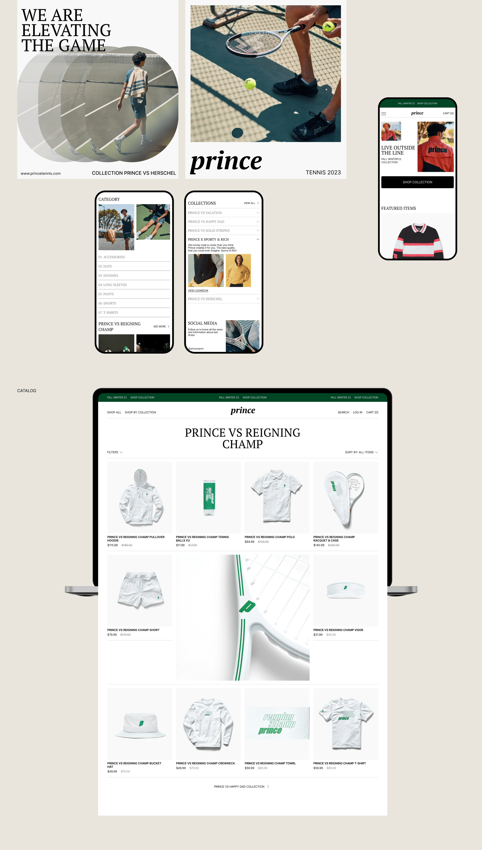 PRINCE TENNIS | E-commerce redesign — Изображение №4 — Интерфейсы на Dprofile