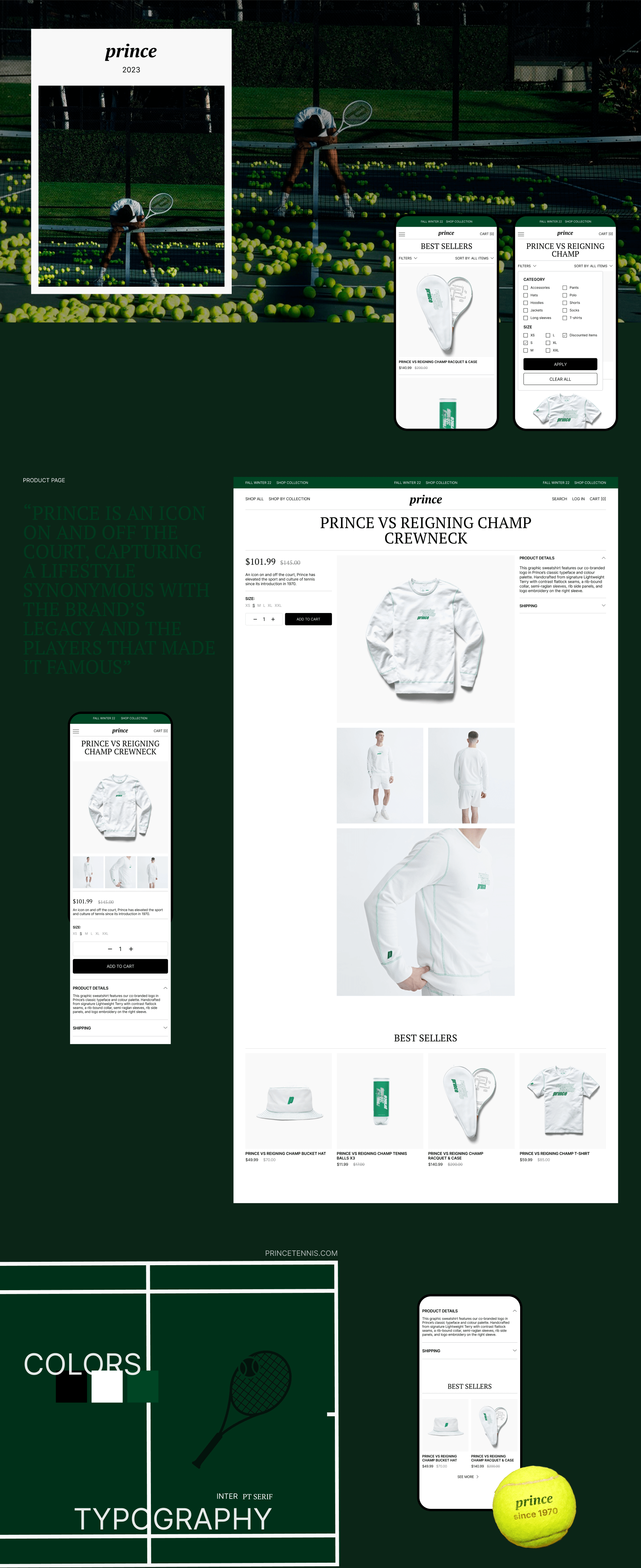 PRINCE TENNIS | E-commerce redesign — Изображение №5 — Интерфейсы на Dprofile