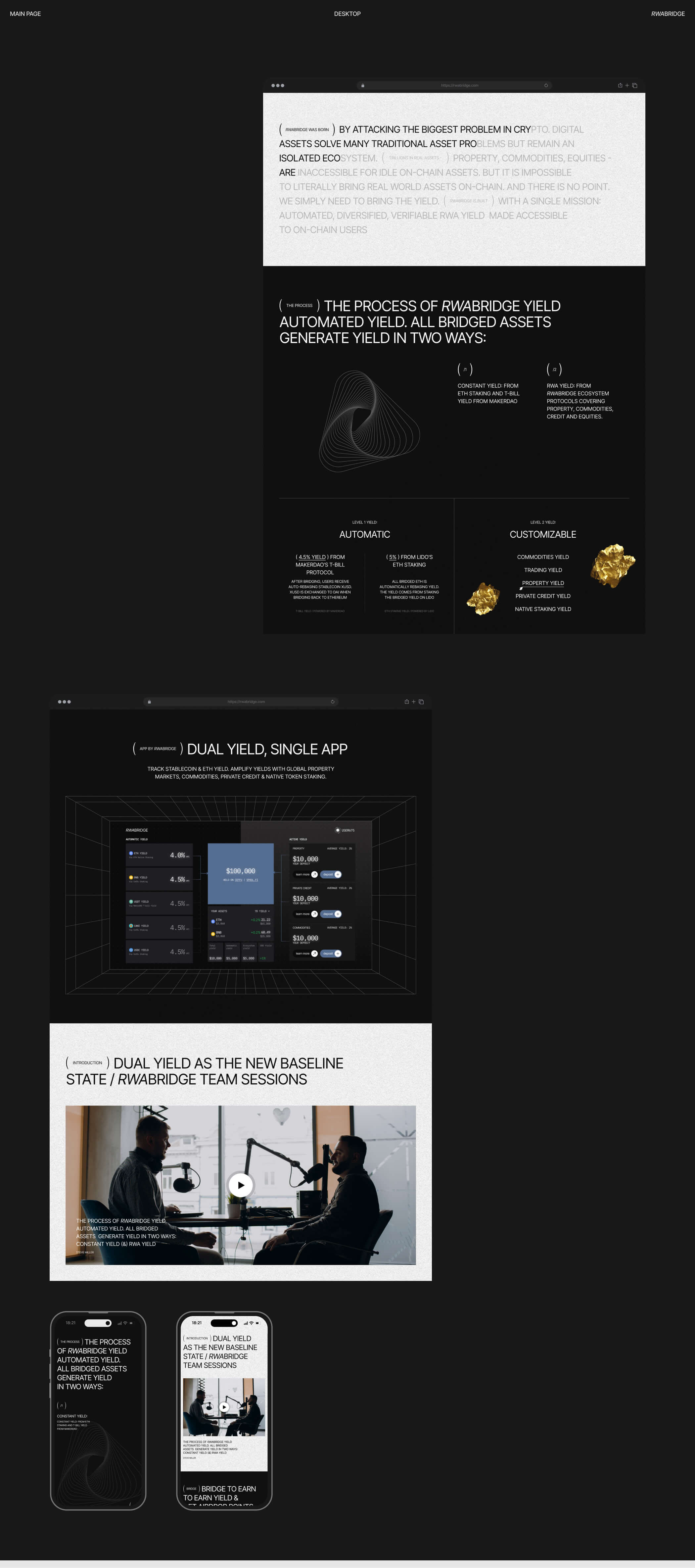 RWABRIDGE - the Bridge for RWA Economy — Изображение №5 — Интерфейсы, Брендинг на Dprofile