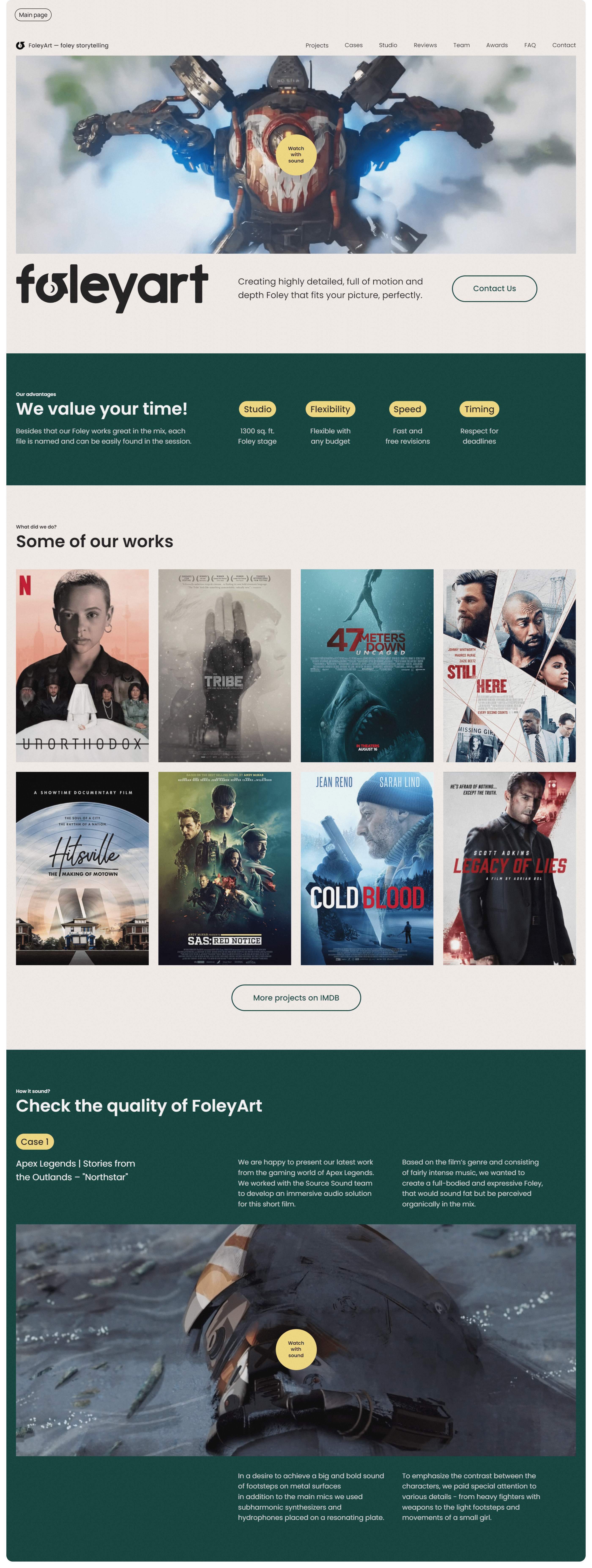FoleyArt — foley storytelling — Изображение №2 — Интерфейсы, Брендинг на Dprofile