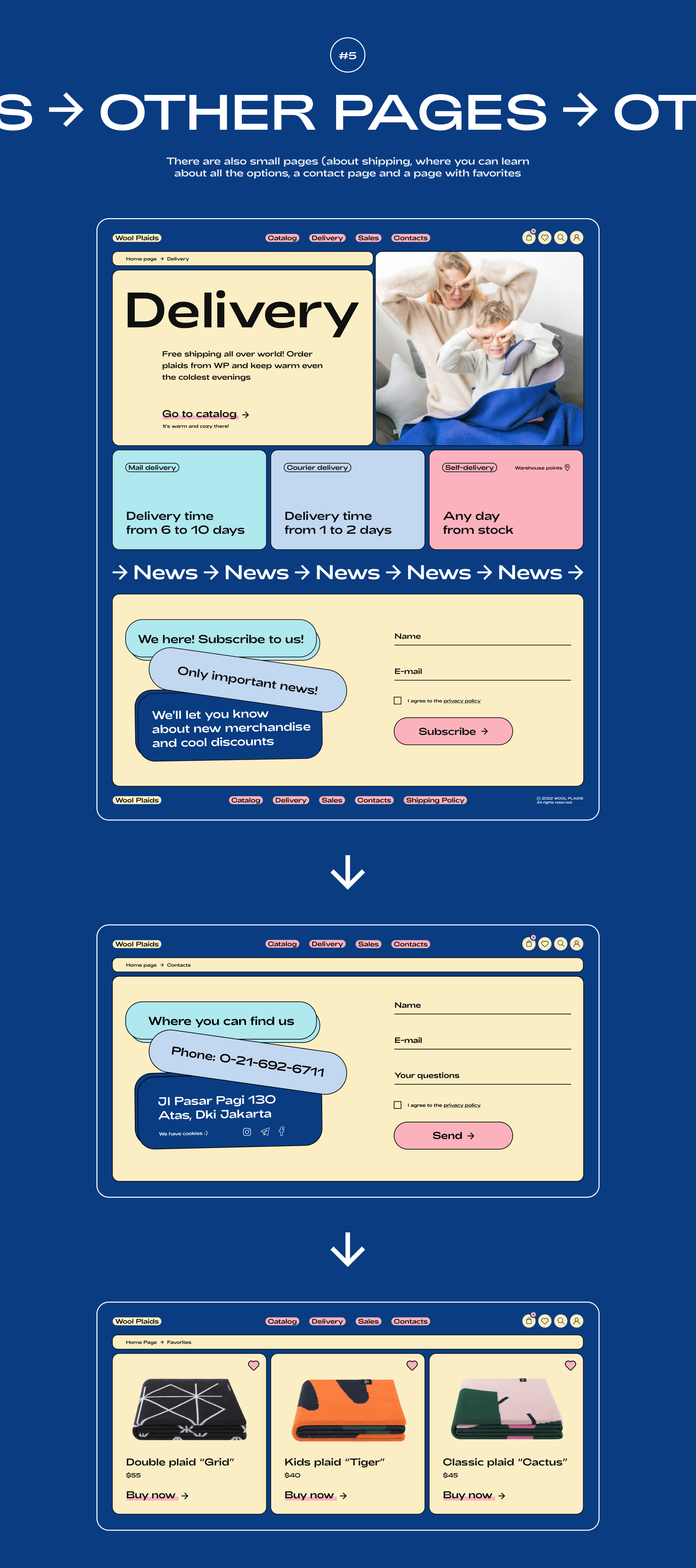 Wool Plaids — We are warm and cozy! — Изображение №6 — Интерфейсы, Брендинг на Dprofile