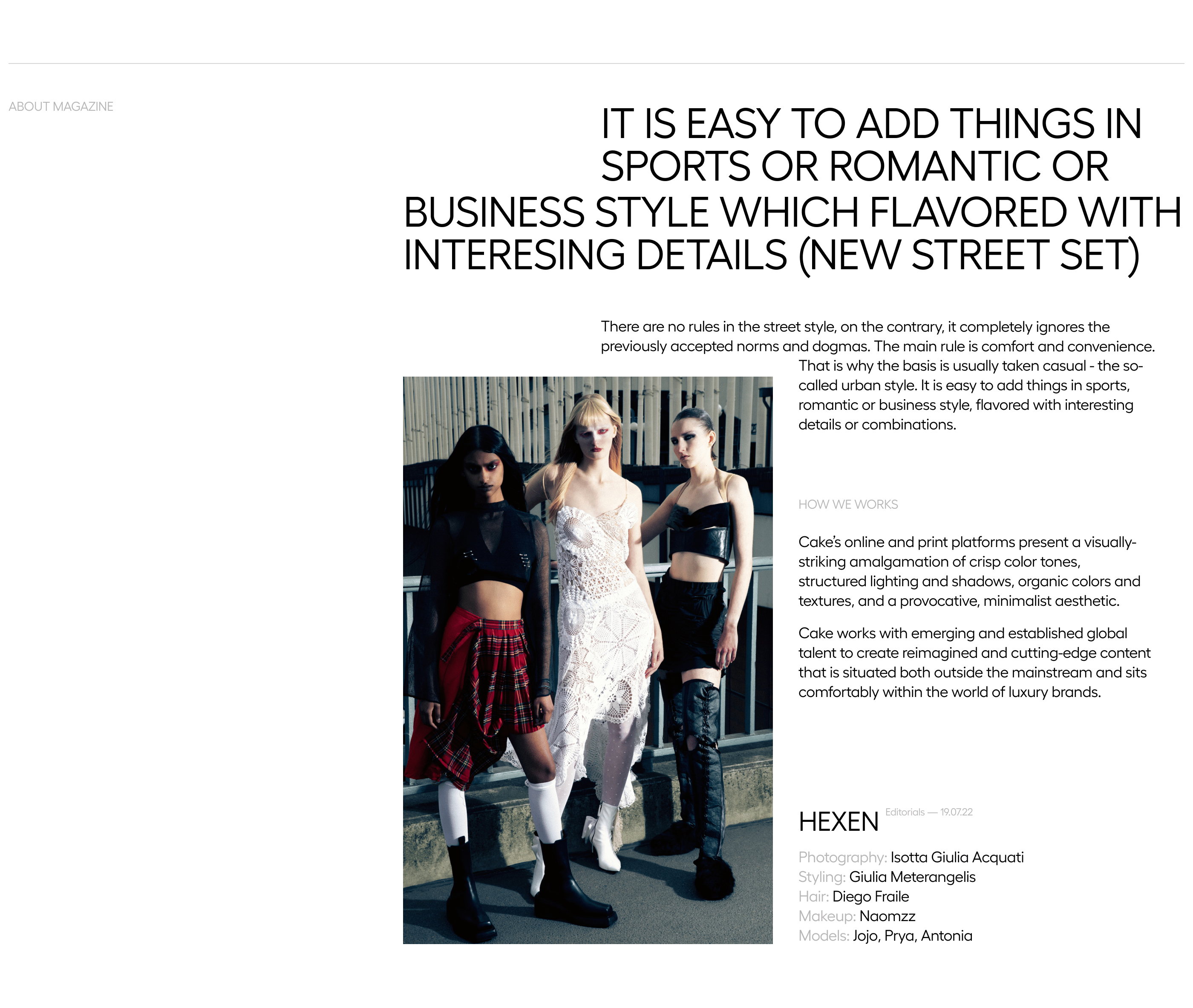 Cake magazine (concept) — Изображение №2 — Интерфейсы, Графика на Dprofile