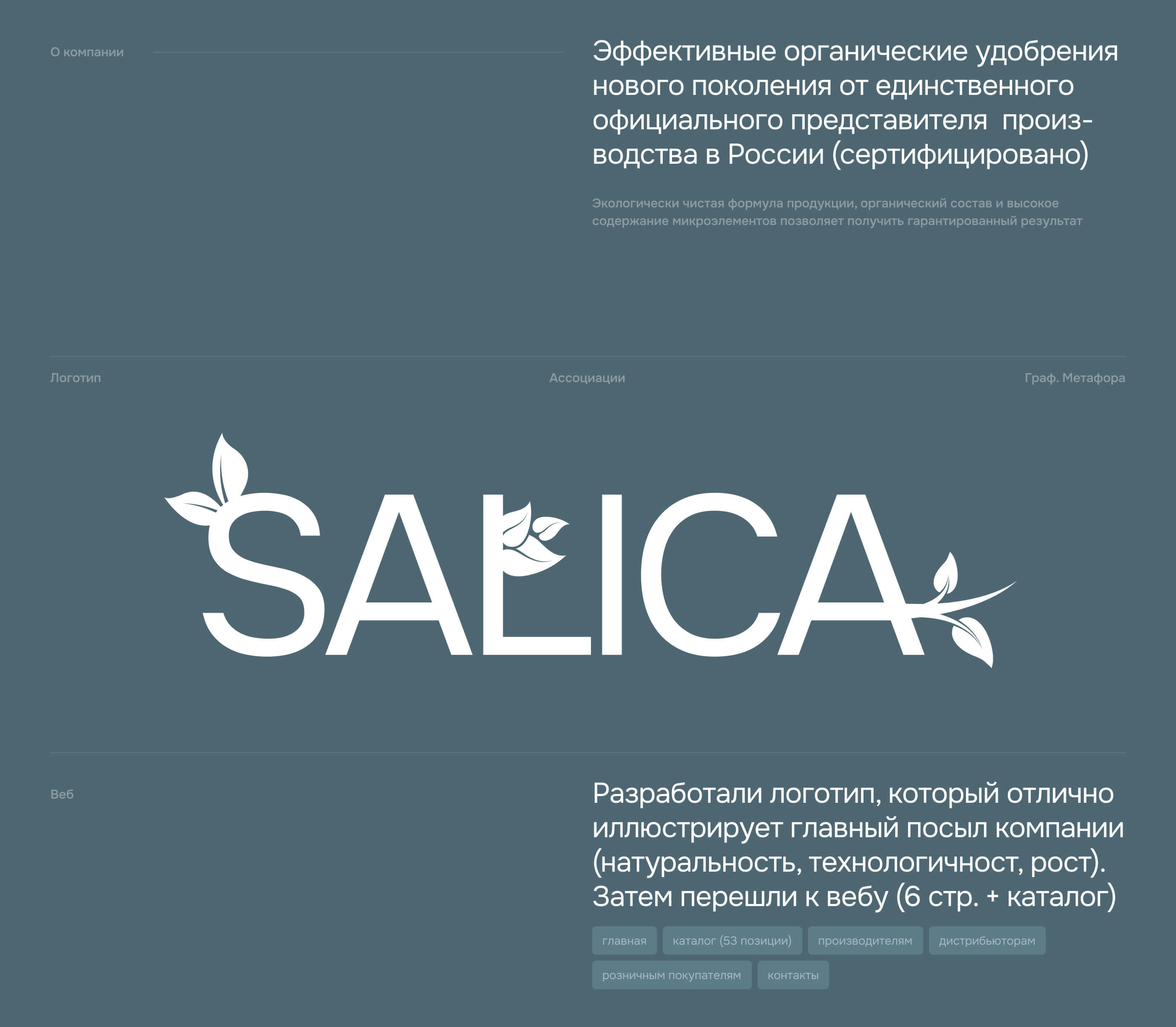 Salica — органические удобрения — Изображение №2 — Интерфейсы, Брендинг на Dprofile