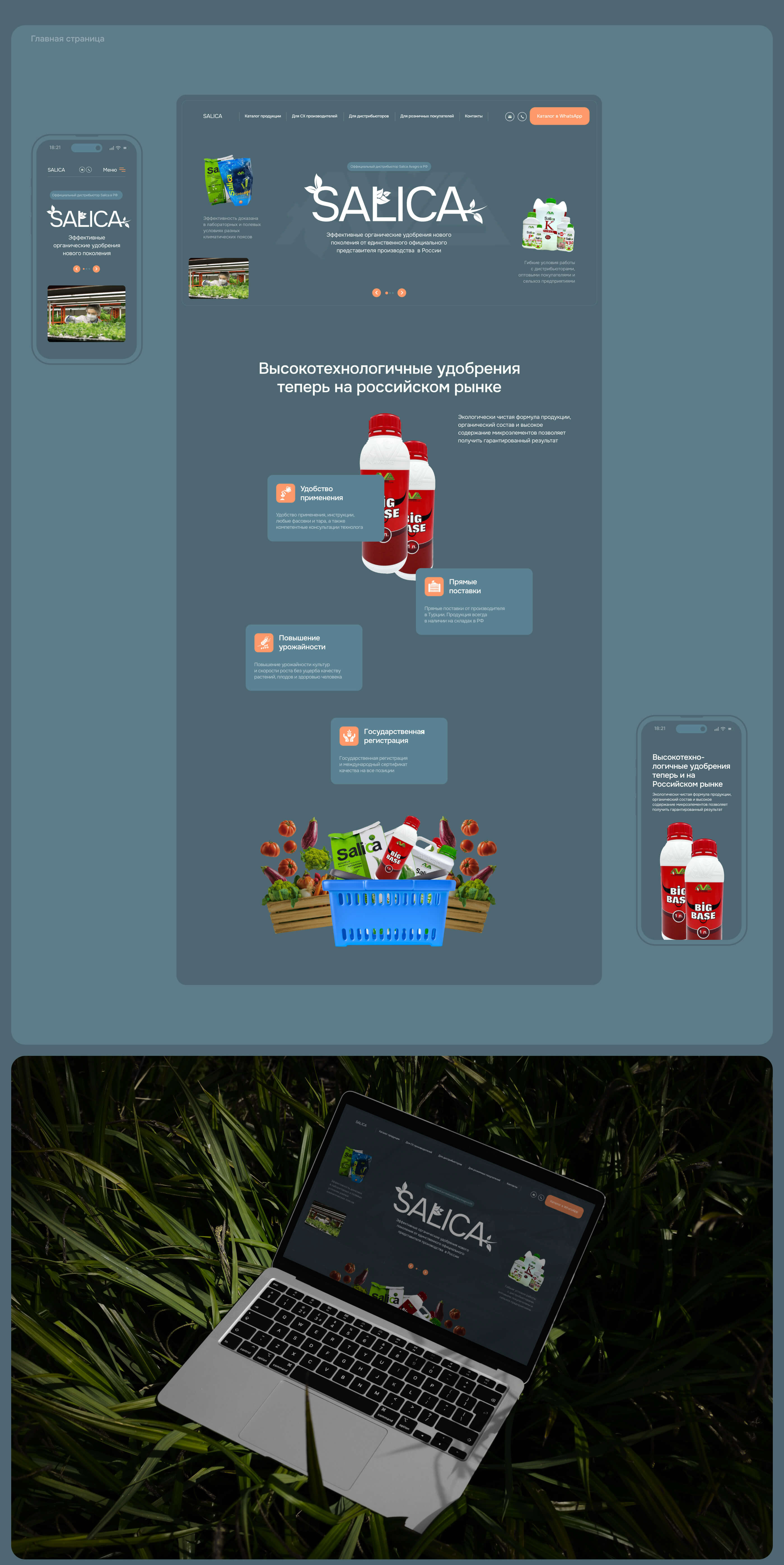 Salica — органические удобрения — Изображение №3 — Интерфейсы, Брендинг на Dprofile