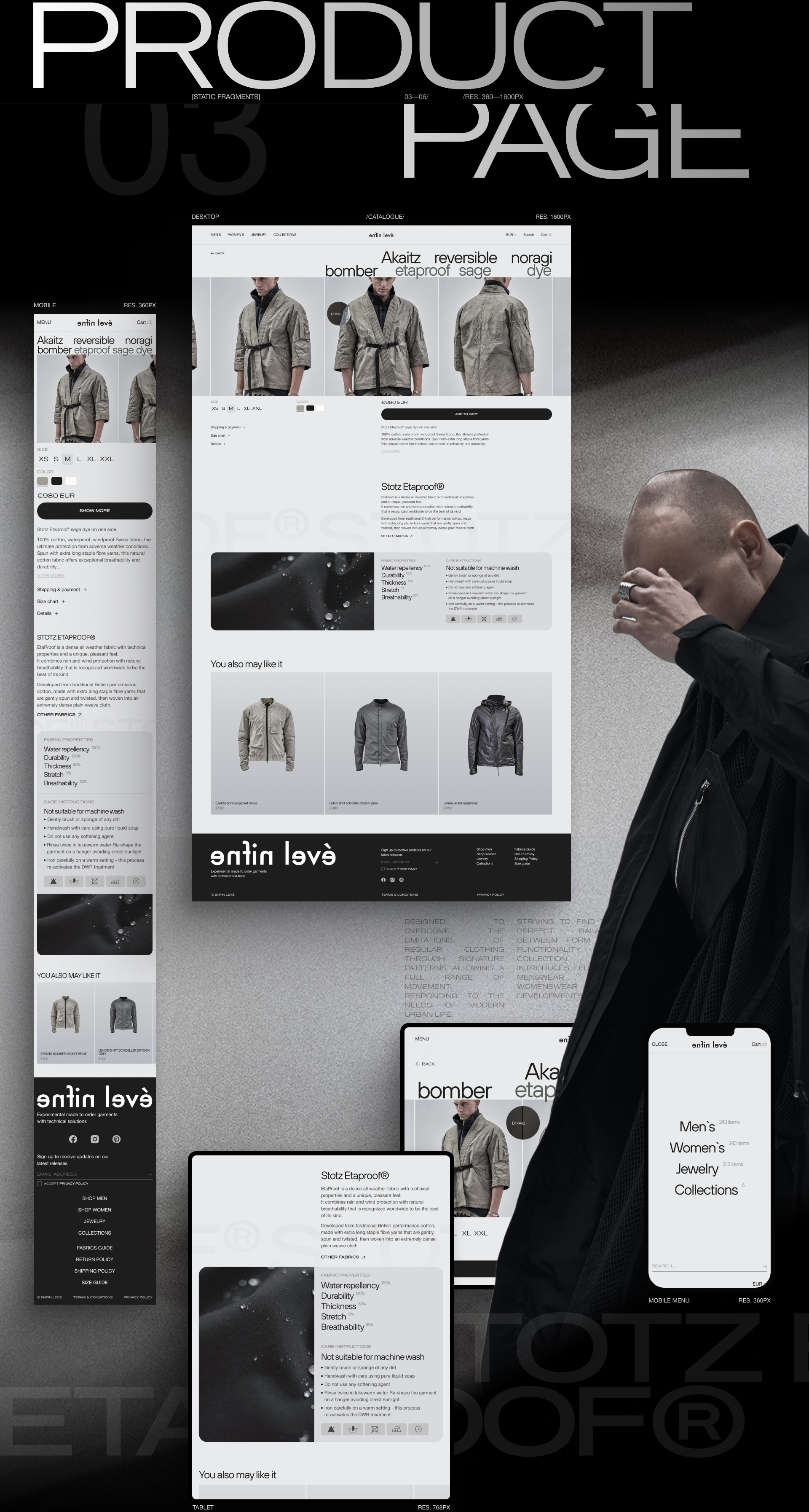 enfin levé | E-commerce redesign — Изображение №8 — Интерфейсы, Анимация на Dprofile