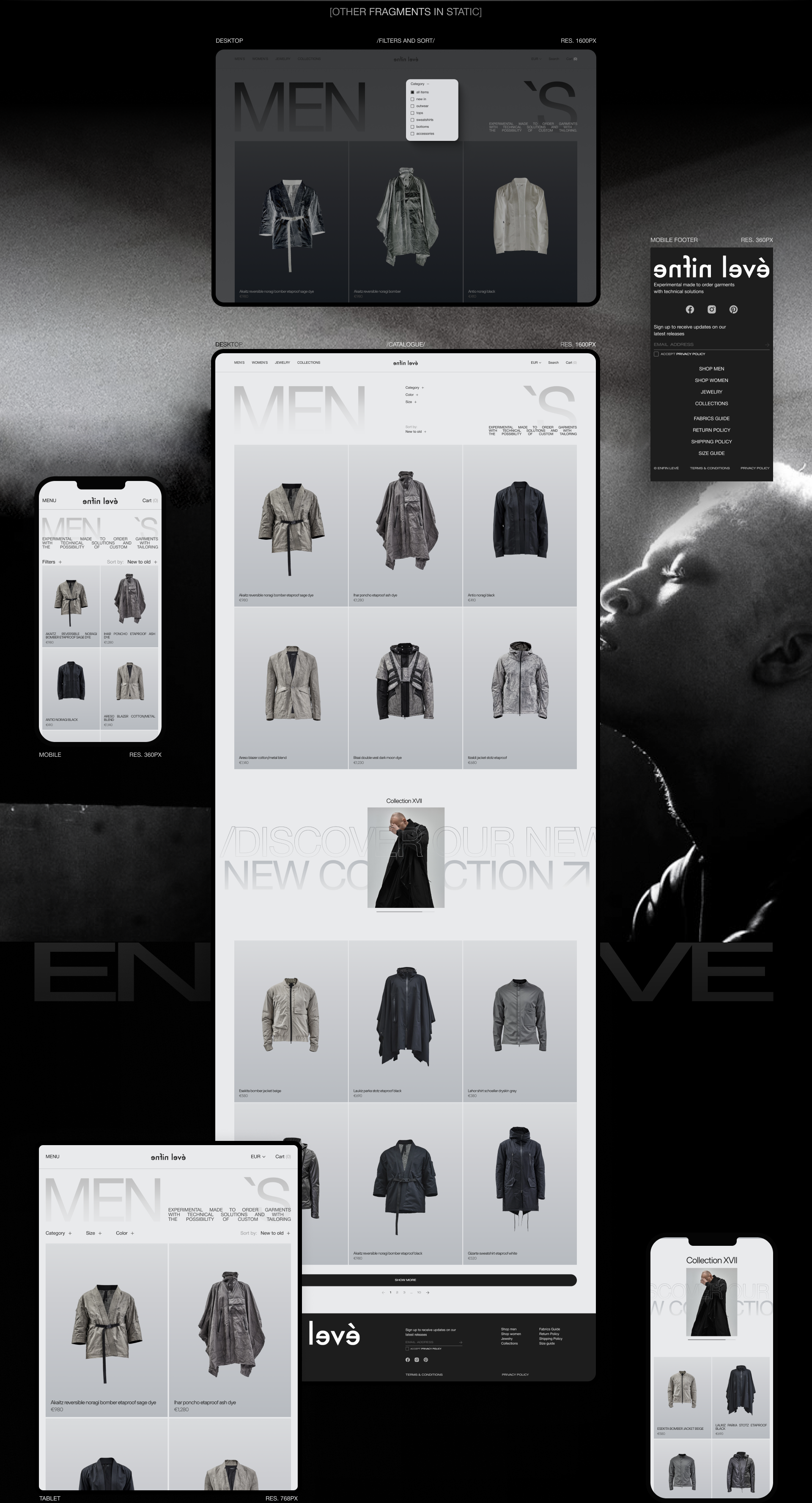 enfin levé | E-commerce redesign — Изображение №6 — Интерфейсы, Анимация на Dprofile