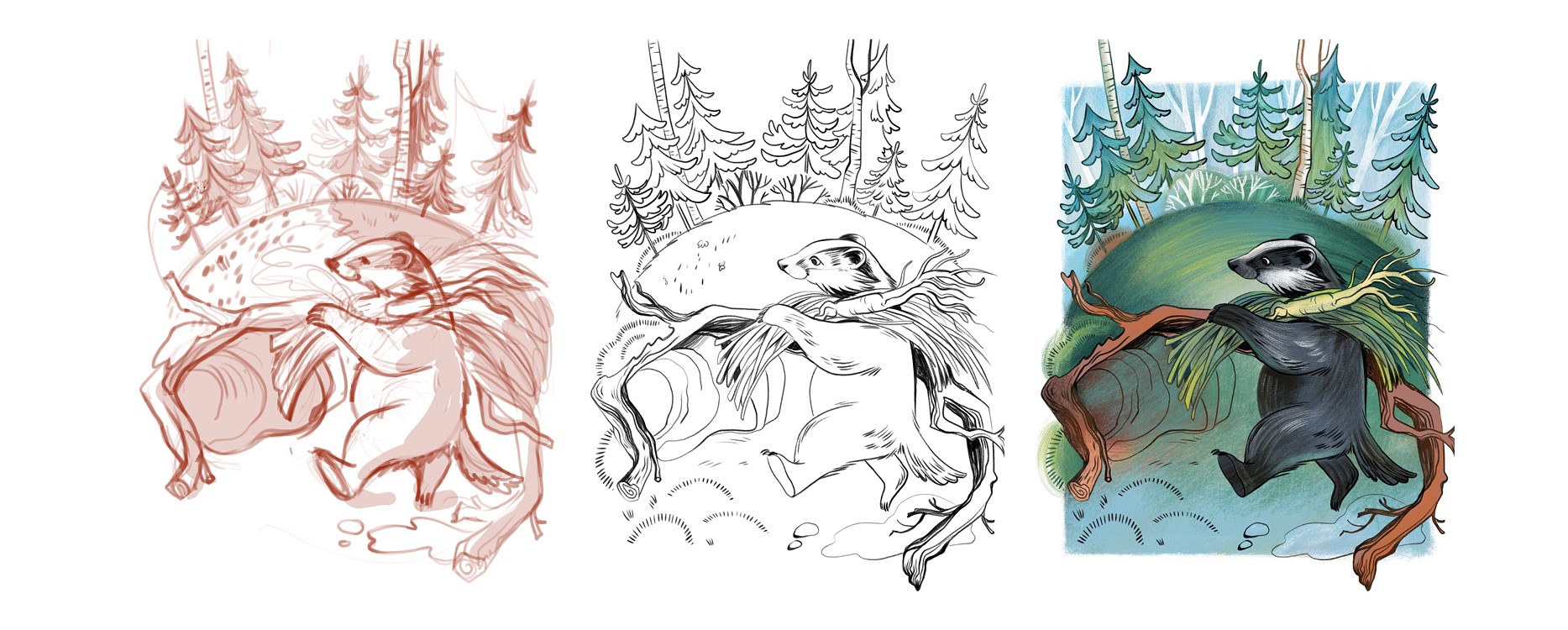 Весенние дни | лесные персонажи — Изображение №9 — Иллюстрация, Графика на Dprofile